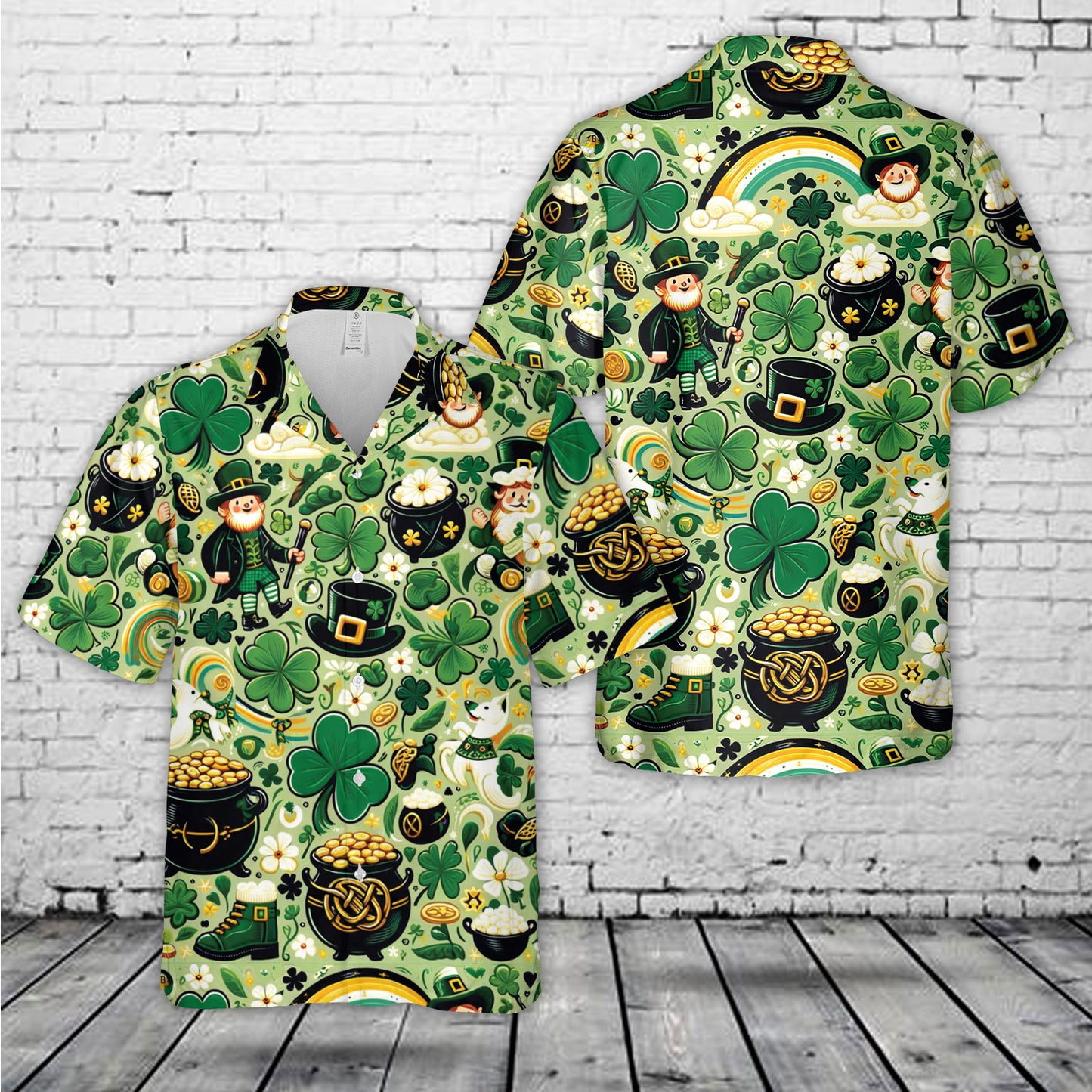 St Patrick's Day Seamless Hawaiian Shirt