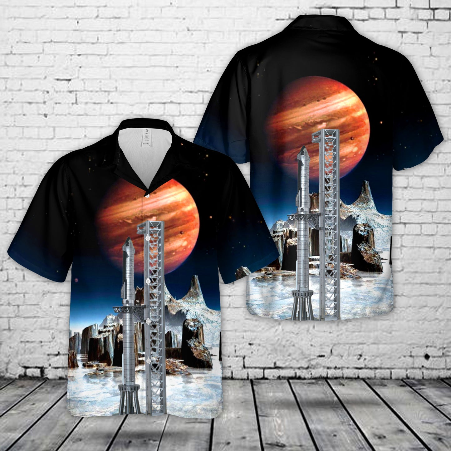 Starship on launchpad Hawaiian Shirt