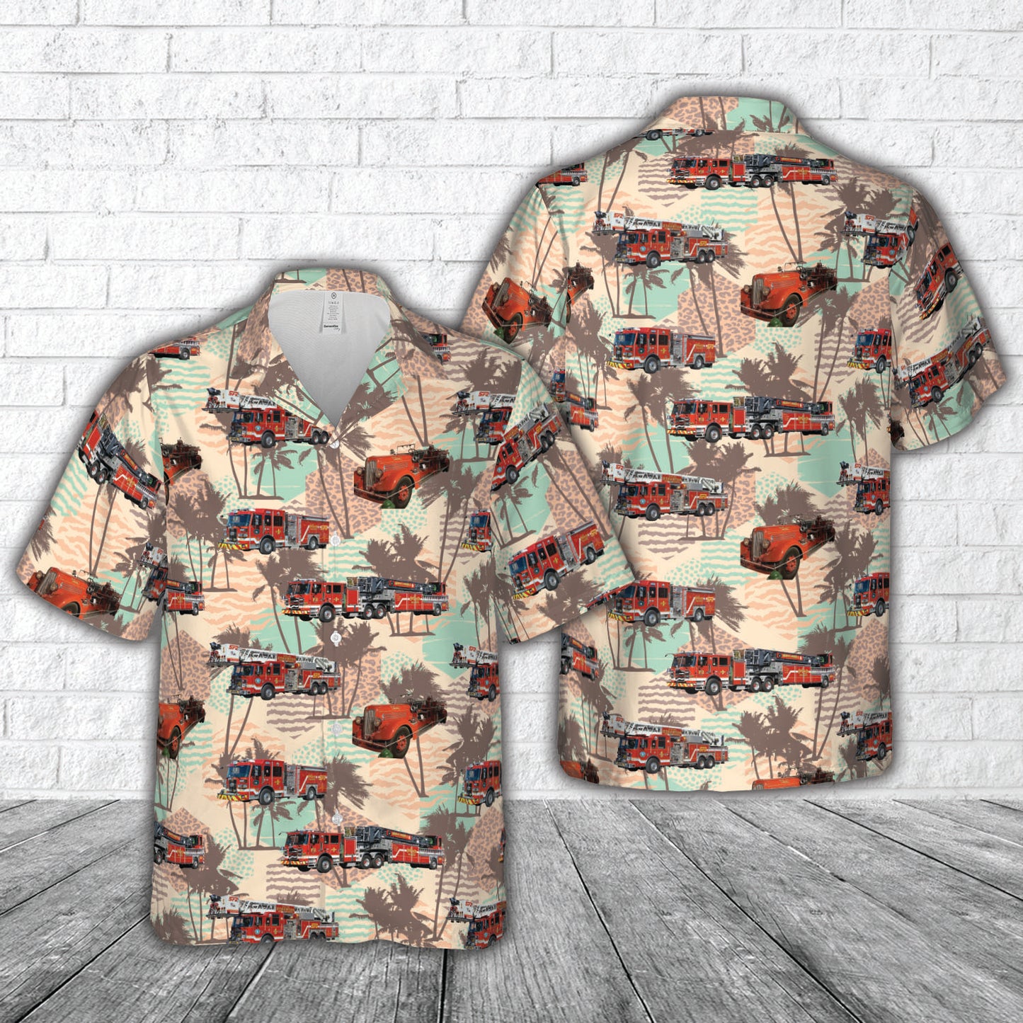 Staunton, Virginia, City of Staunton Fire Department- Station 1 Hawaiian Shirt