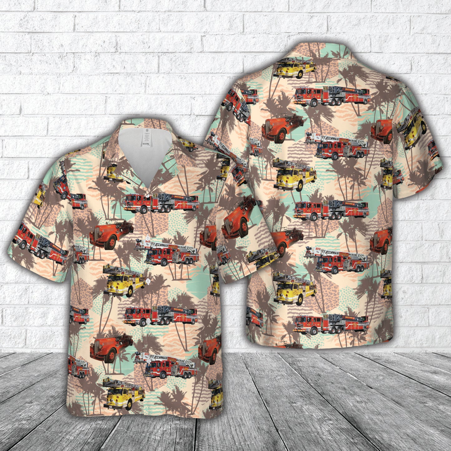 Staunton, Virginia, City of Staunton Fire Department- Station 1 Hawaiian Shirt