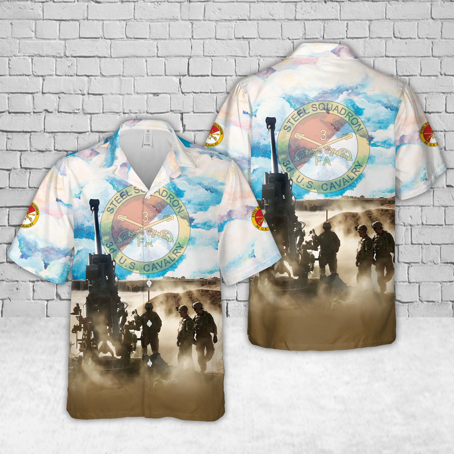 Steel Squadron, 3d Calvary Division Hawaiian Shirt