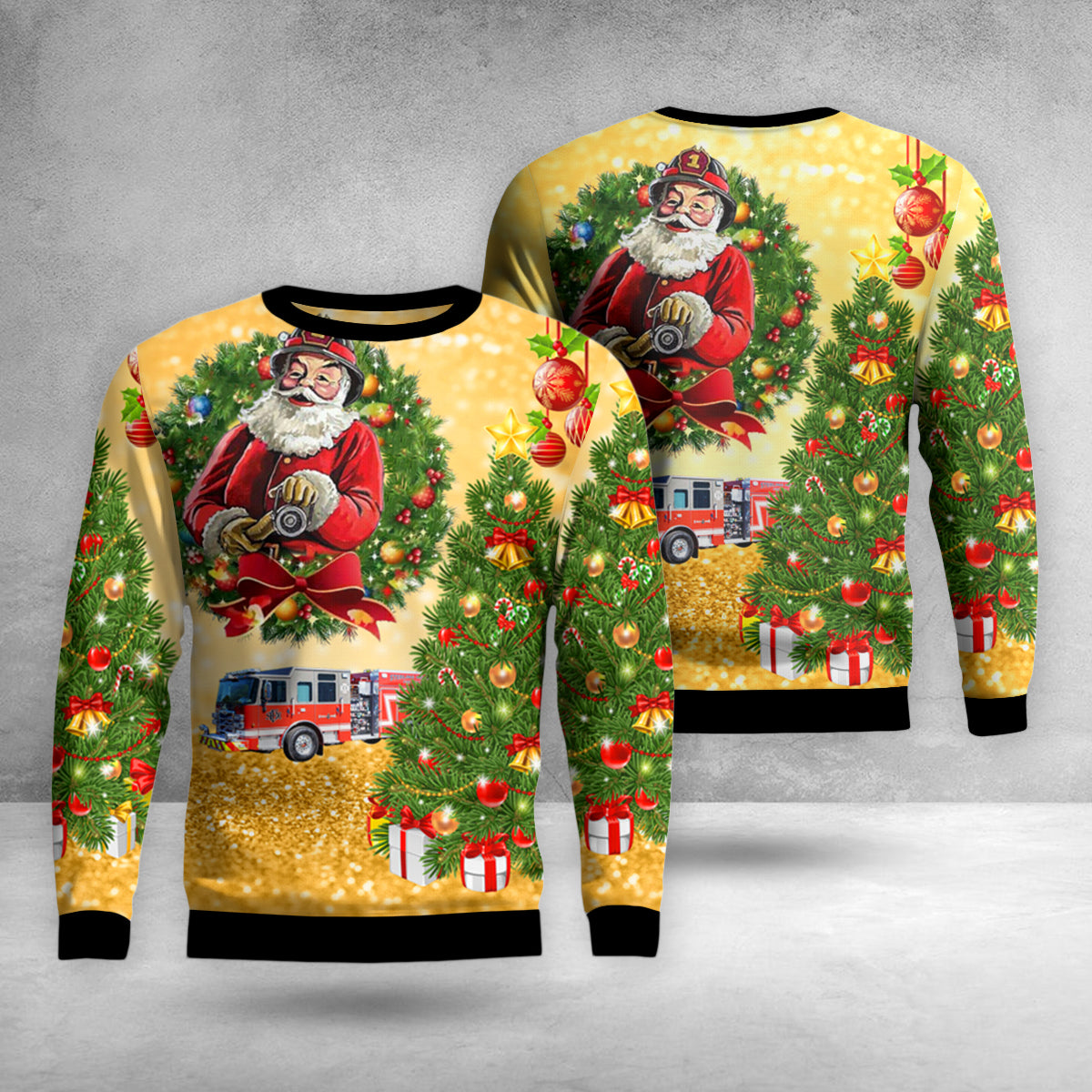 Sterling Heights, Michigan, Sterling Heights Fire Department Christmas AOP Ugly Sweater