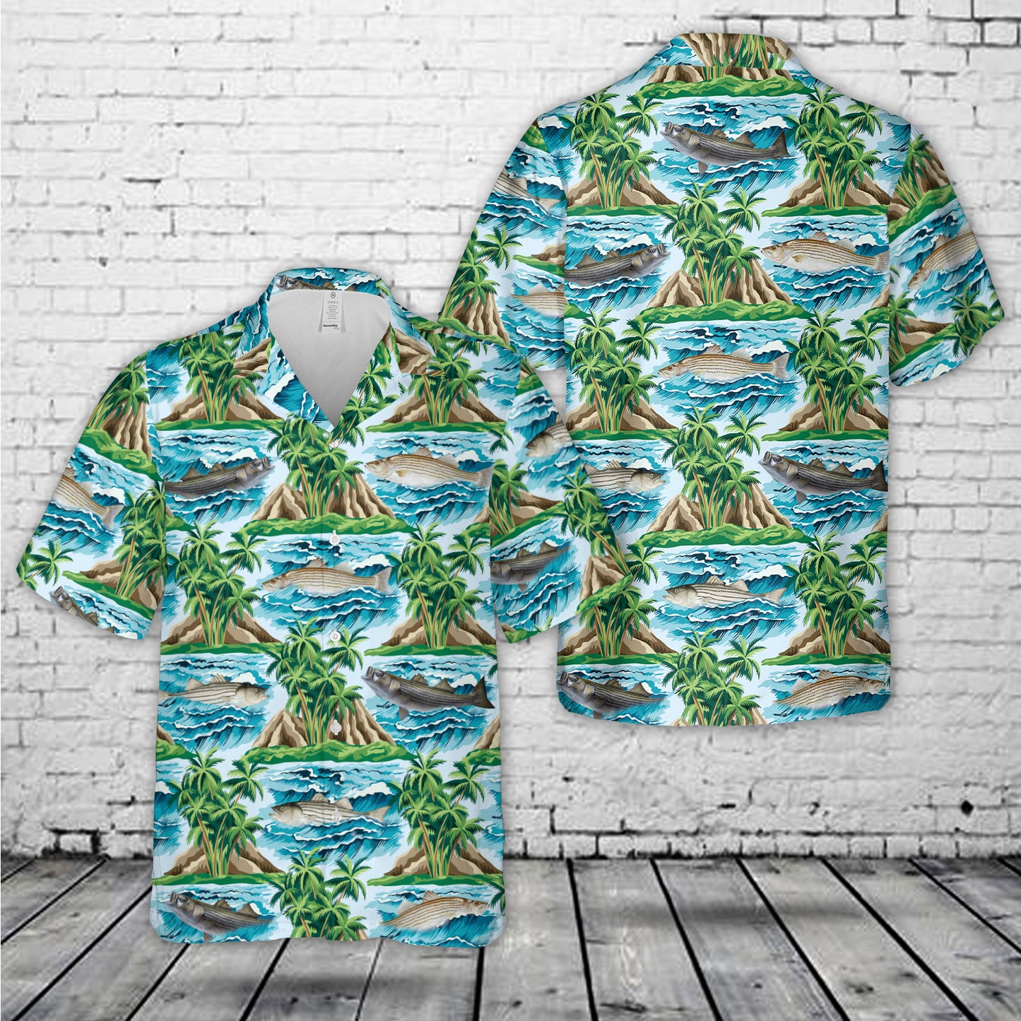 Striped bass fishing Hawaiian Shirt
