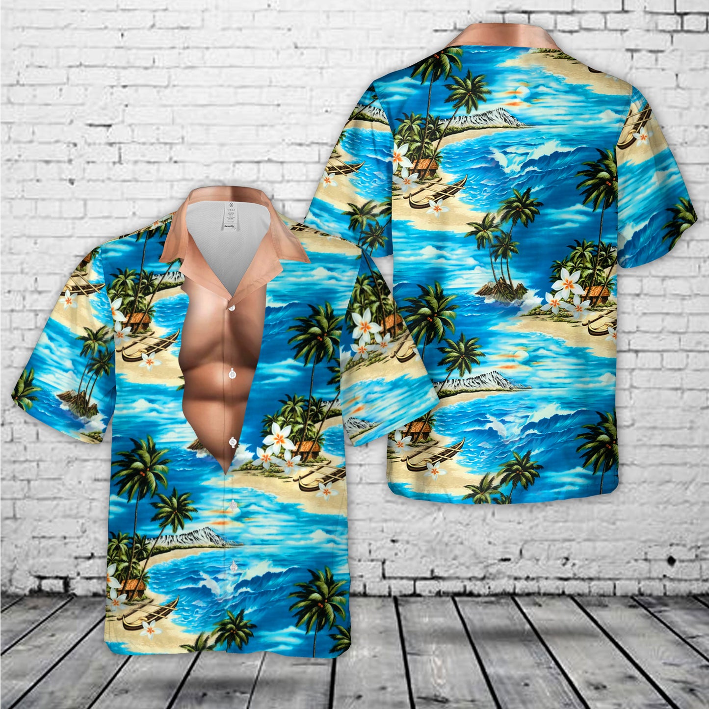 Strong Muscle Topical Hawaiian Shirt