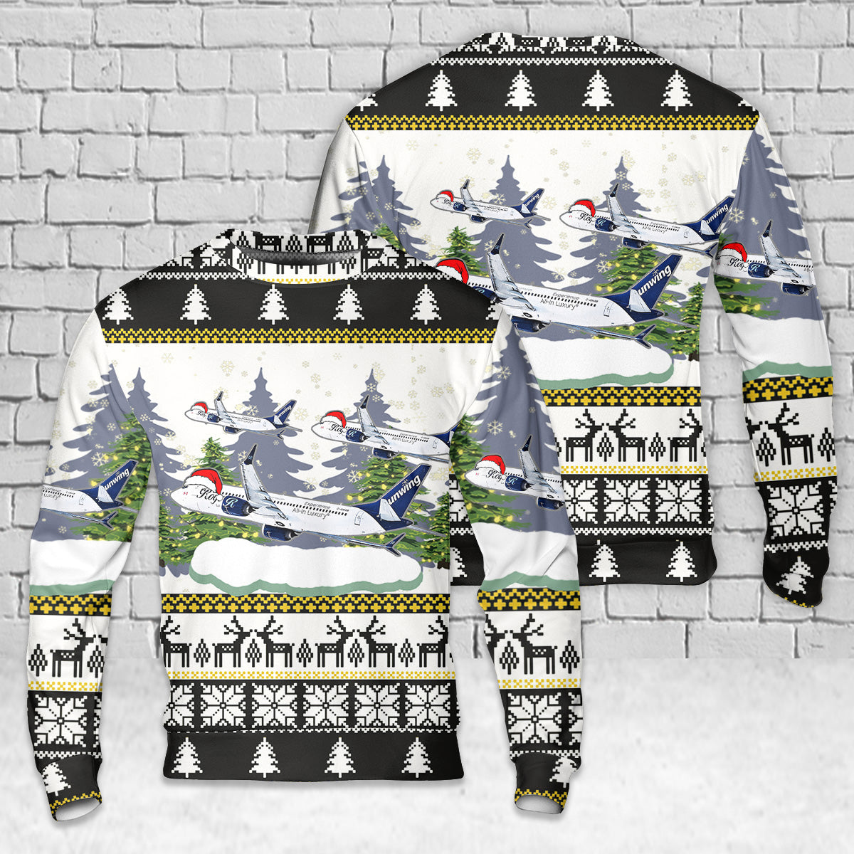 Sunwing Airlines (Royalton Luxury Resorts Livery) Boeing 737-8 MAX Christmas AOP Sweater