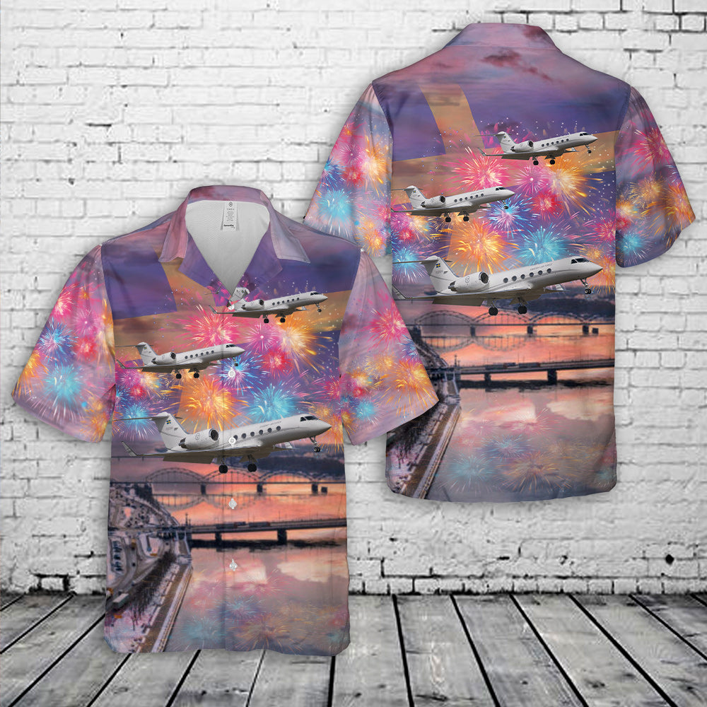 Swedish Air Force Gulfstream IV (G-IV- SP) (Tp102C), National Day of Sweden Hawaiian Shirt