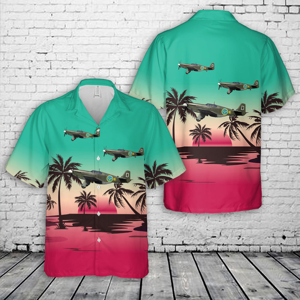 Swedish Air Force J26 David Hawaiian Shirt