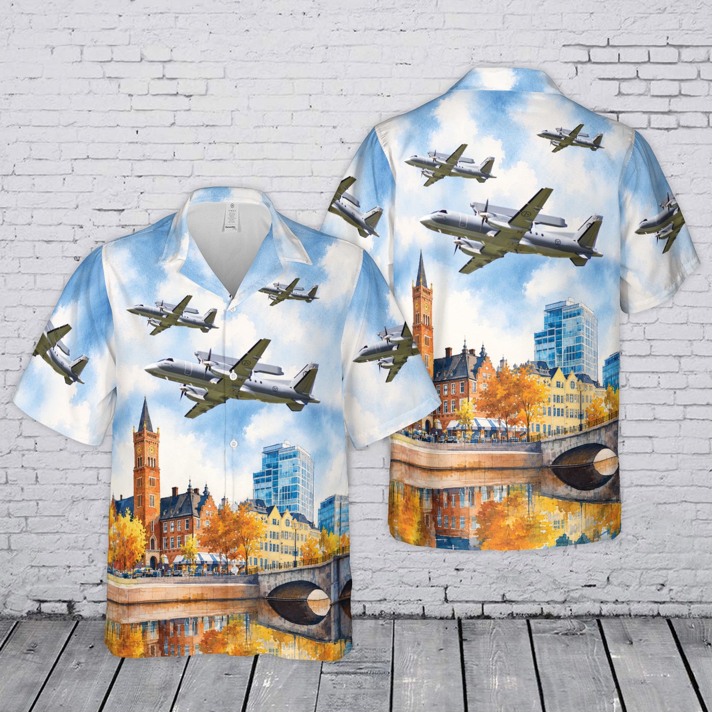 Swedish Air Force Saab 340 AEW&C Hawaiian Shirt