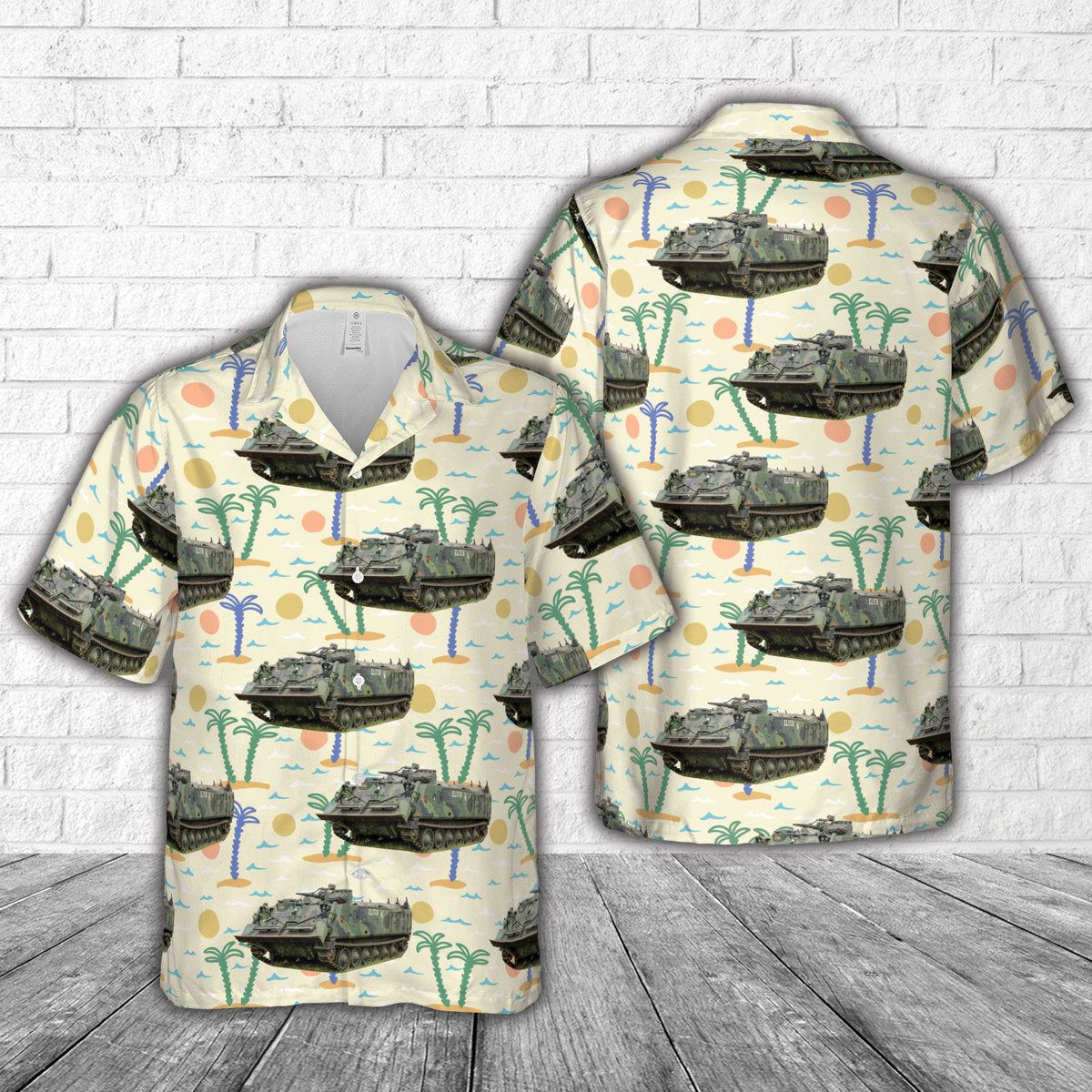 Swedish Army Bärgningsbandvagn 90 Hawaiian Shirt
