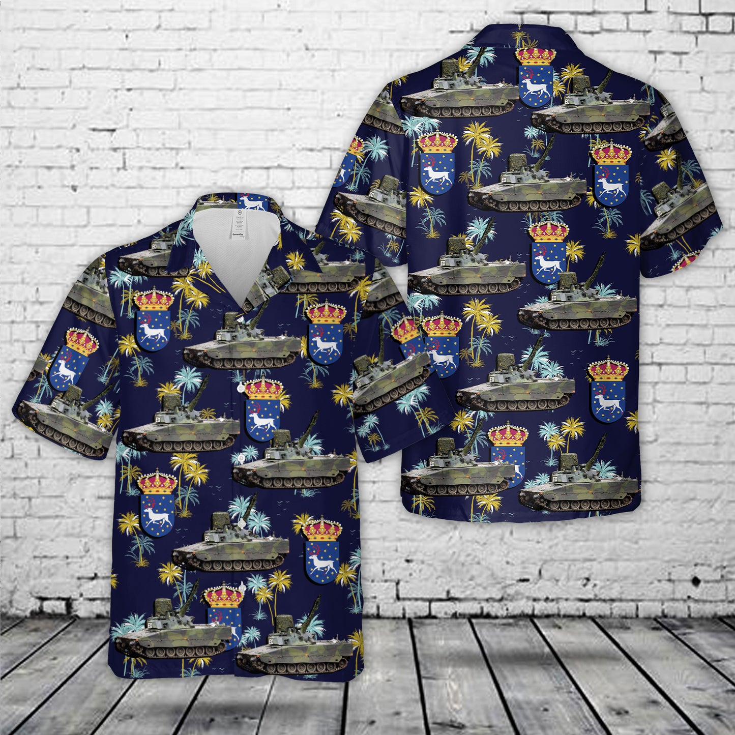 Swedish Army Norrbottens Regemente I 19 Hawaiian Shirt
