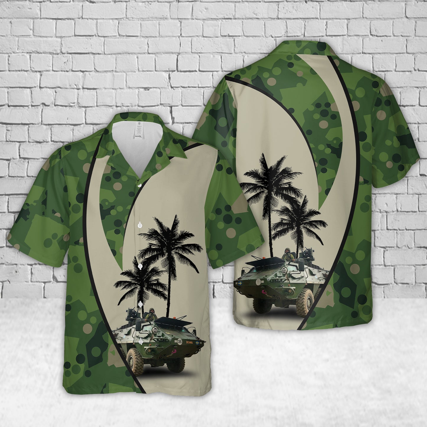 Swedish Army Patgb 203 Hawaiian Shirt