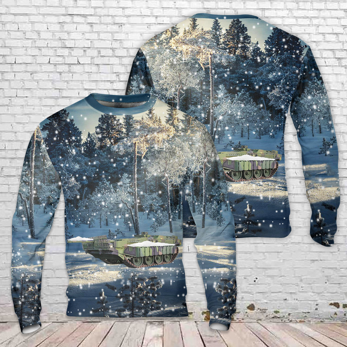 Swedish Army Stridsvagn 103 tank Christmas Sweater