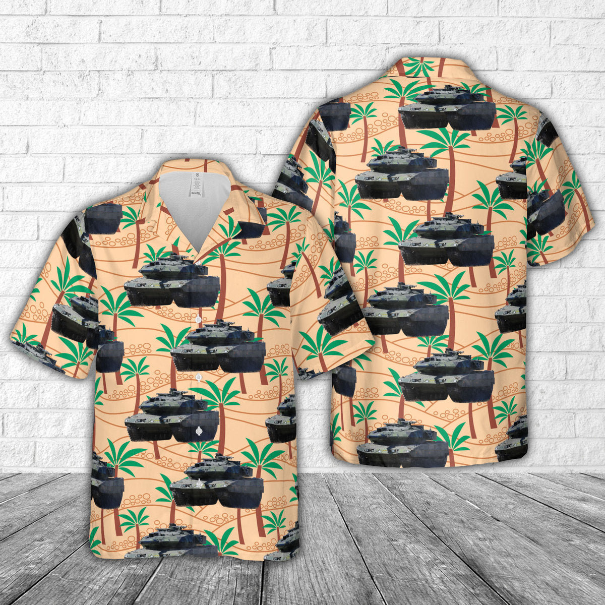 Swedish Army Strv 122 Leopard 2S Main Battle Tank Hawaiian Shirt