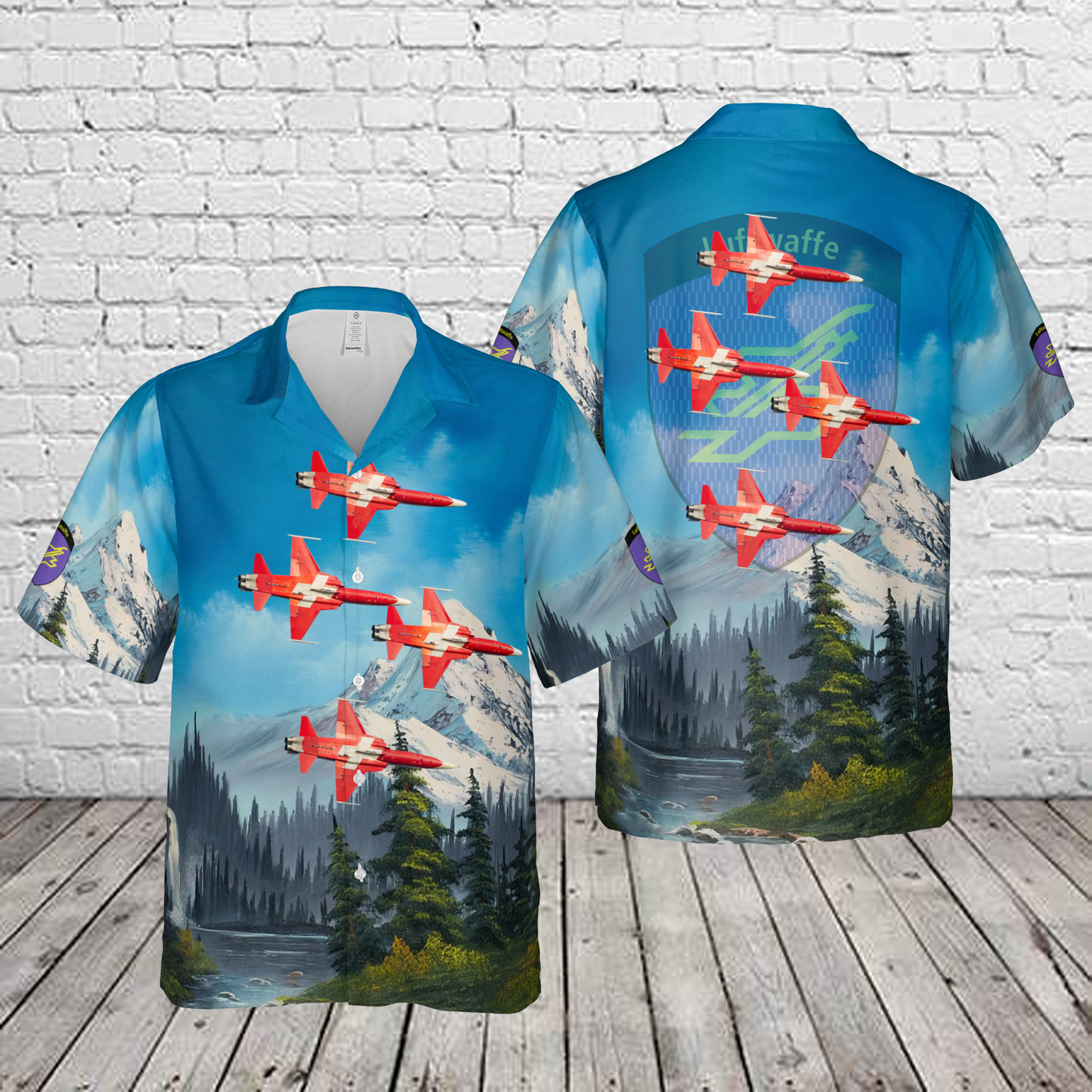 Swiss Air Force Northrop F-5E Tiger II Hawaiian Shirt