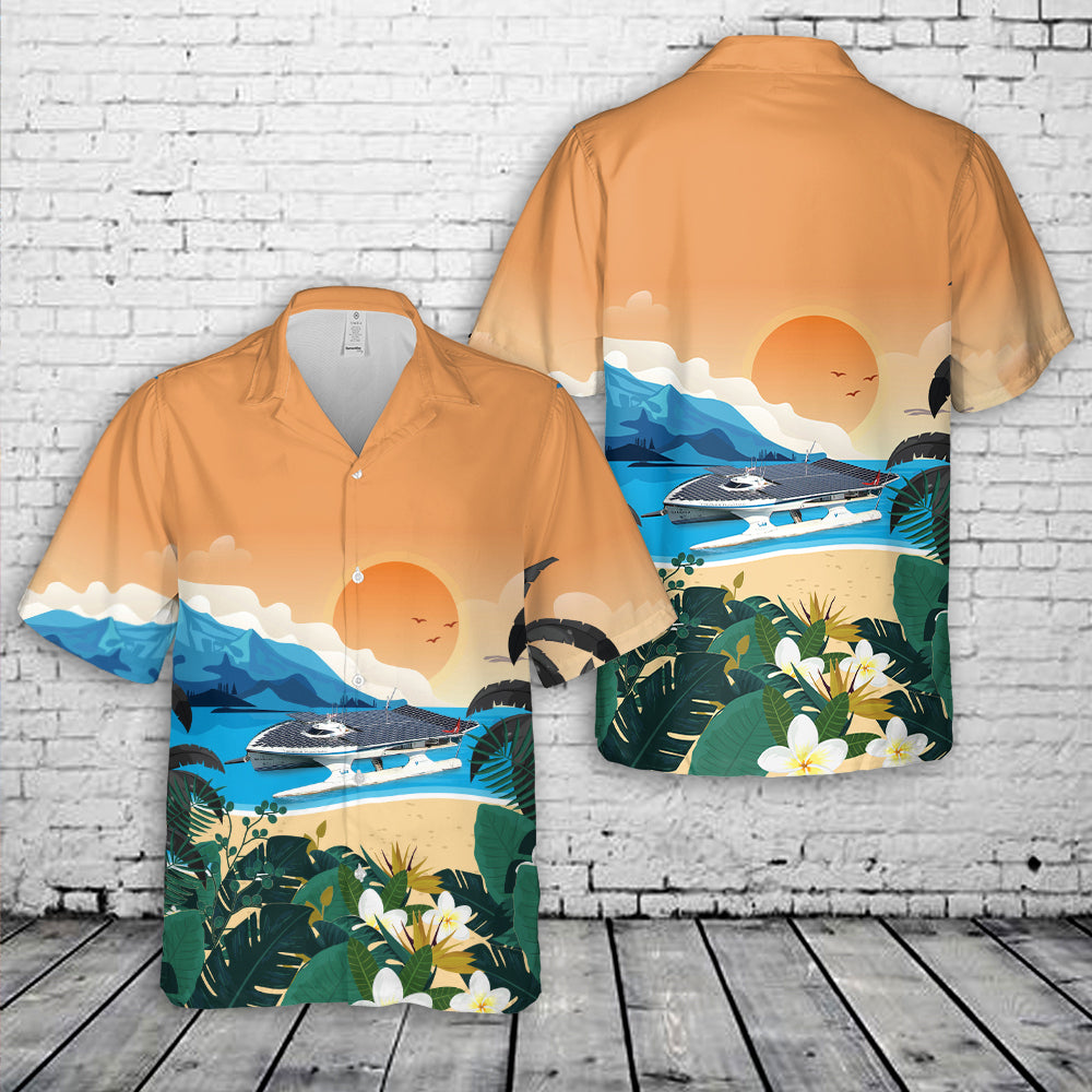 Switzerland MS Tûranor PlanetSolar Electric boat Hawaiian Shirt