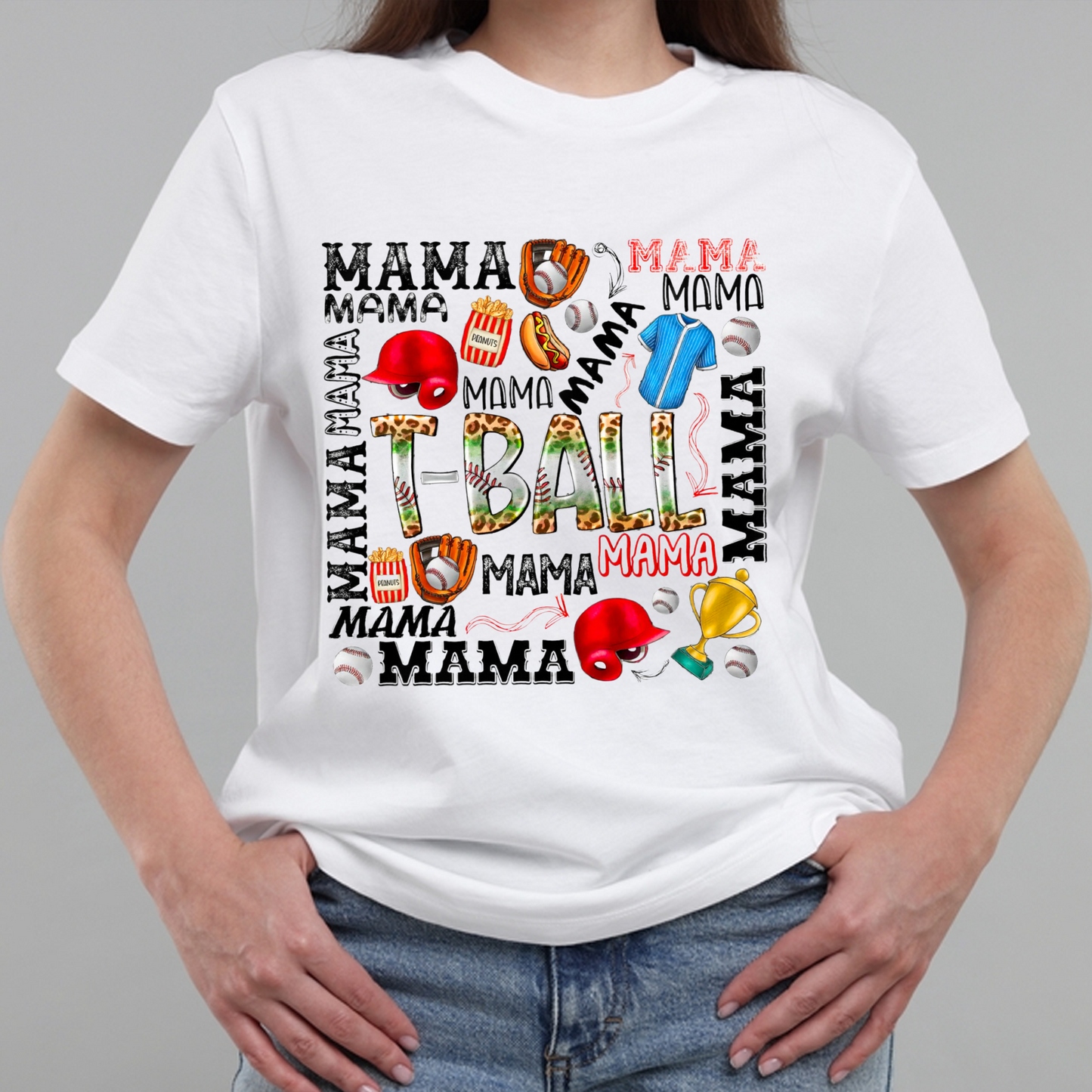 T-Ball Mama Baseball Classic Unisex T-Shirt Gildan 5000 (Made In US)