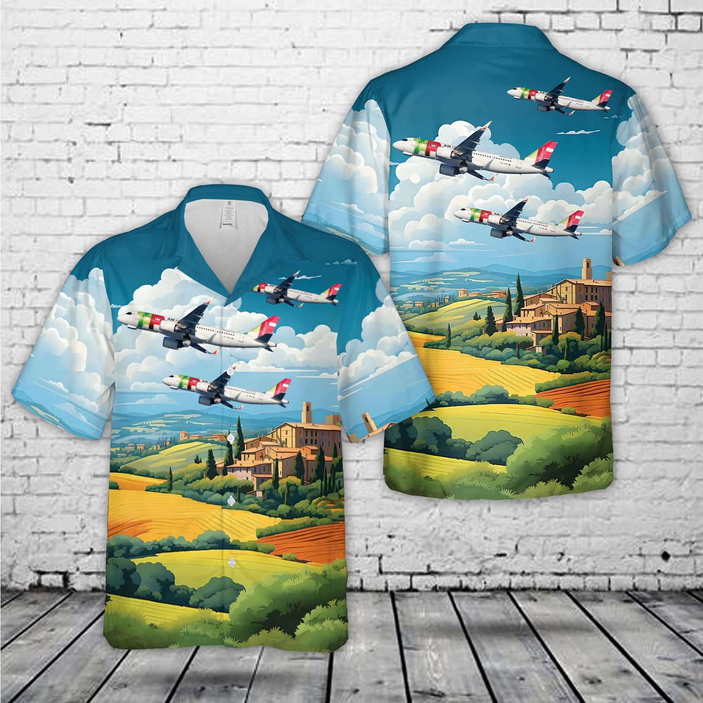 TAP Air Portugal Airbus A320-251N Hawaiian Shirt