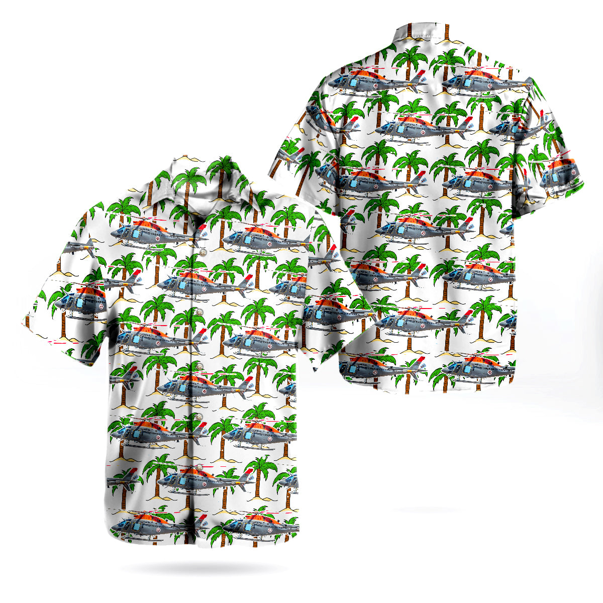 Portuguese Air Force 552 Squadron Zangões AW119MKII Koala Hawaiian Shirt