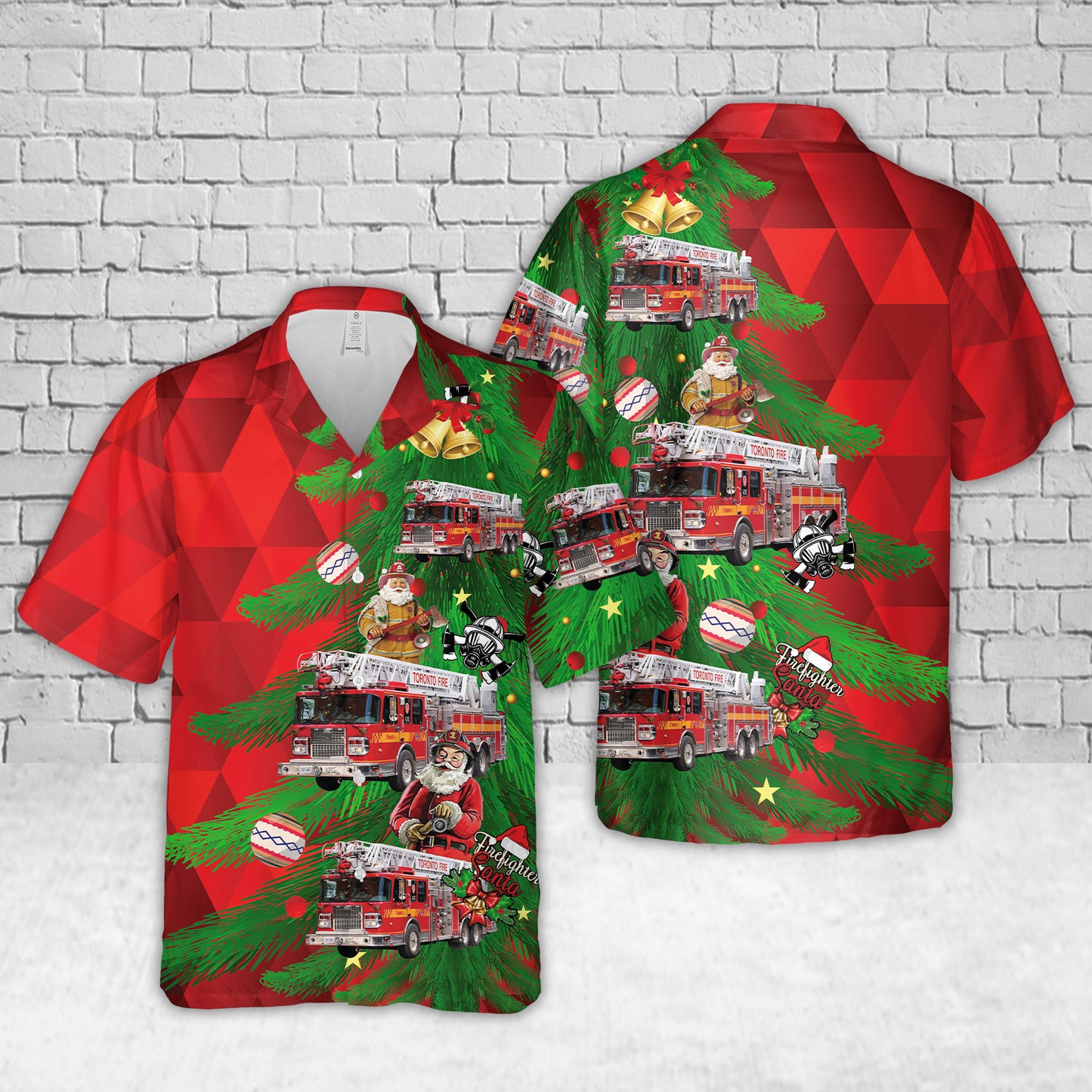 TORONTO FIRE SERVICES (TFS), ONTARIO Aerial 312 Christmas Hawaiian Shirt