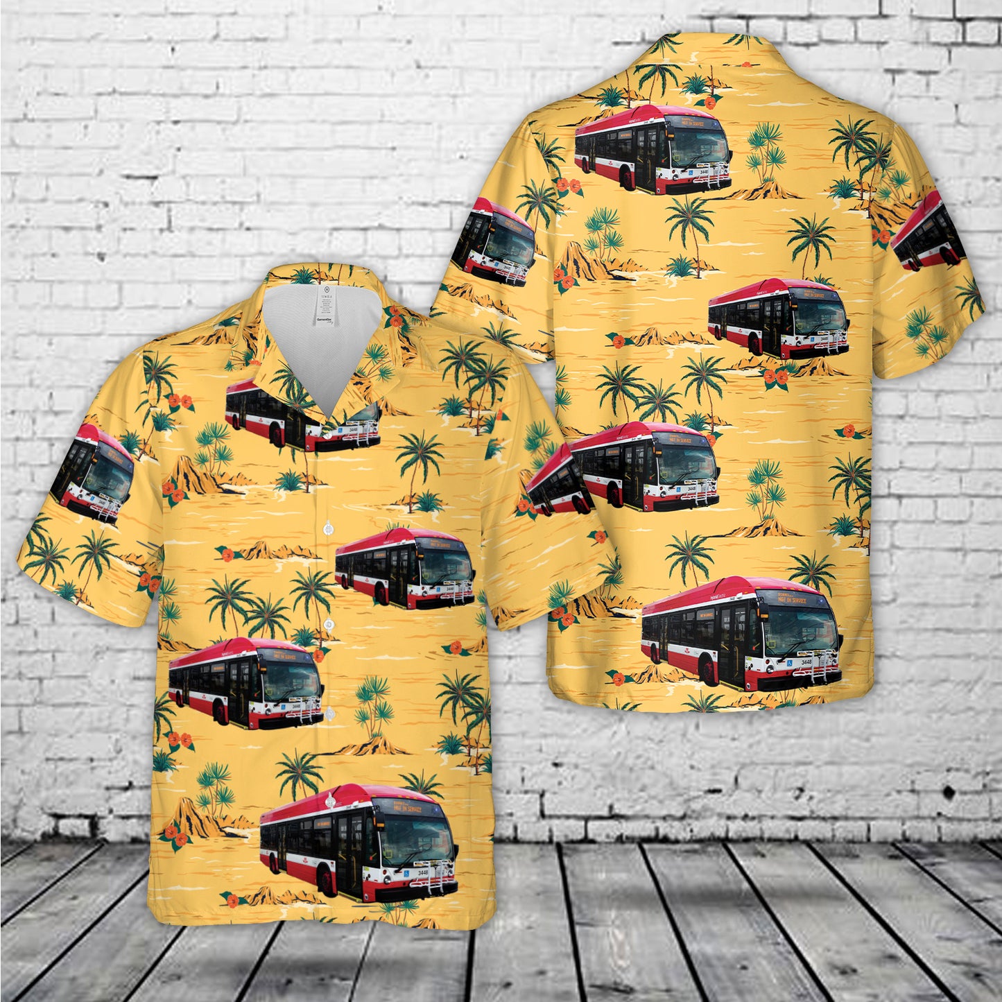 TTC 3448 NovaBus LFS HEV (2018) Bus Hawaiian Shirt