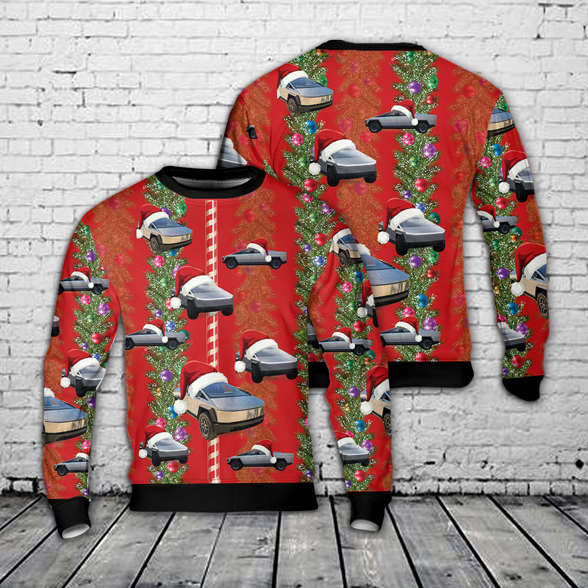 Tesla Cybertruck Christmas Sweater