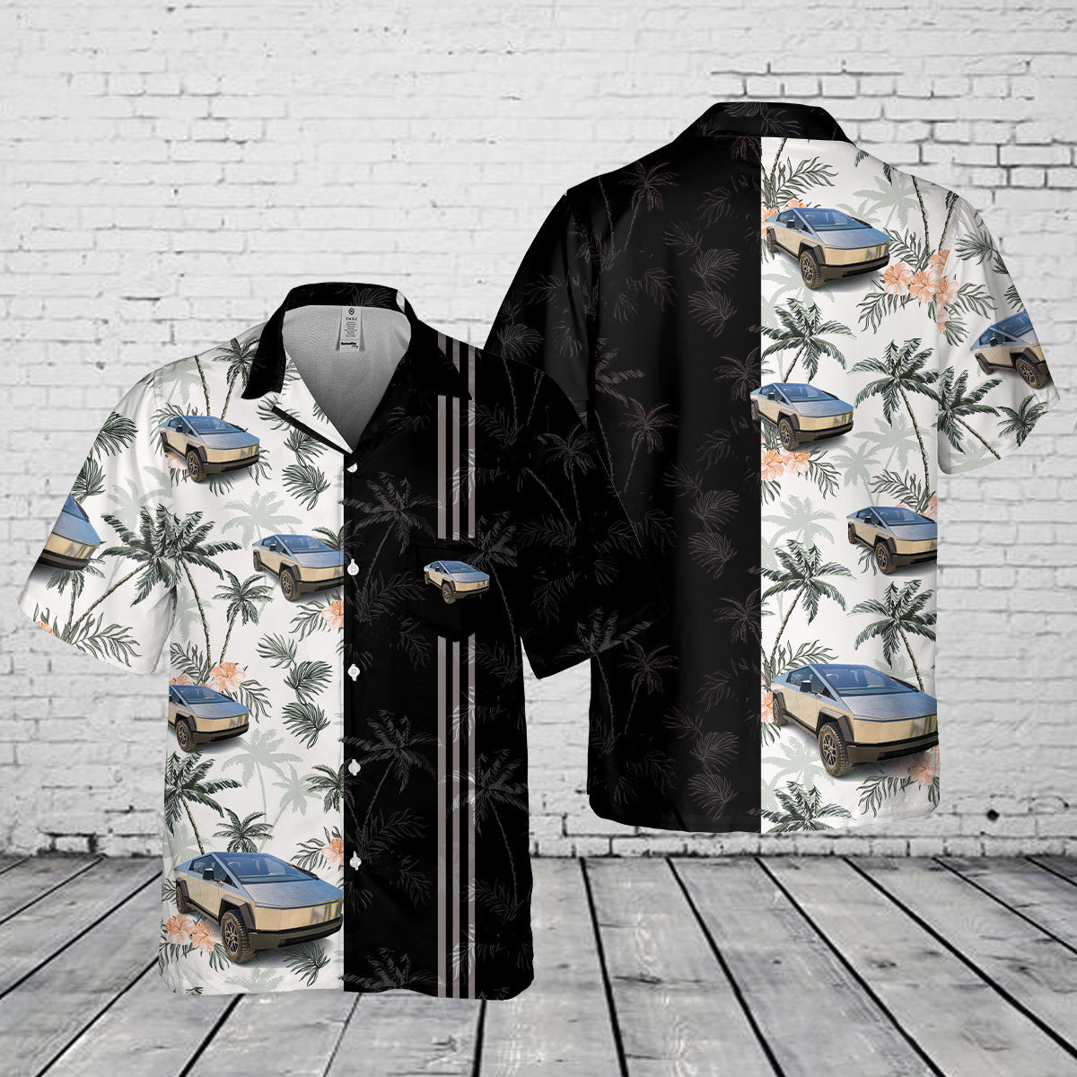 Tesla Cybertruck Pocket Hawaiian Shirt