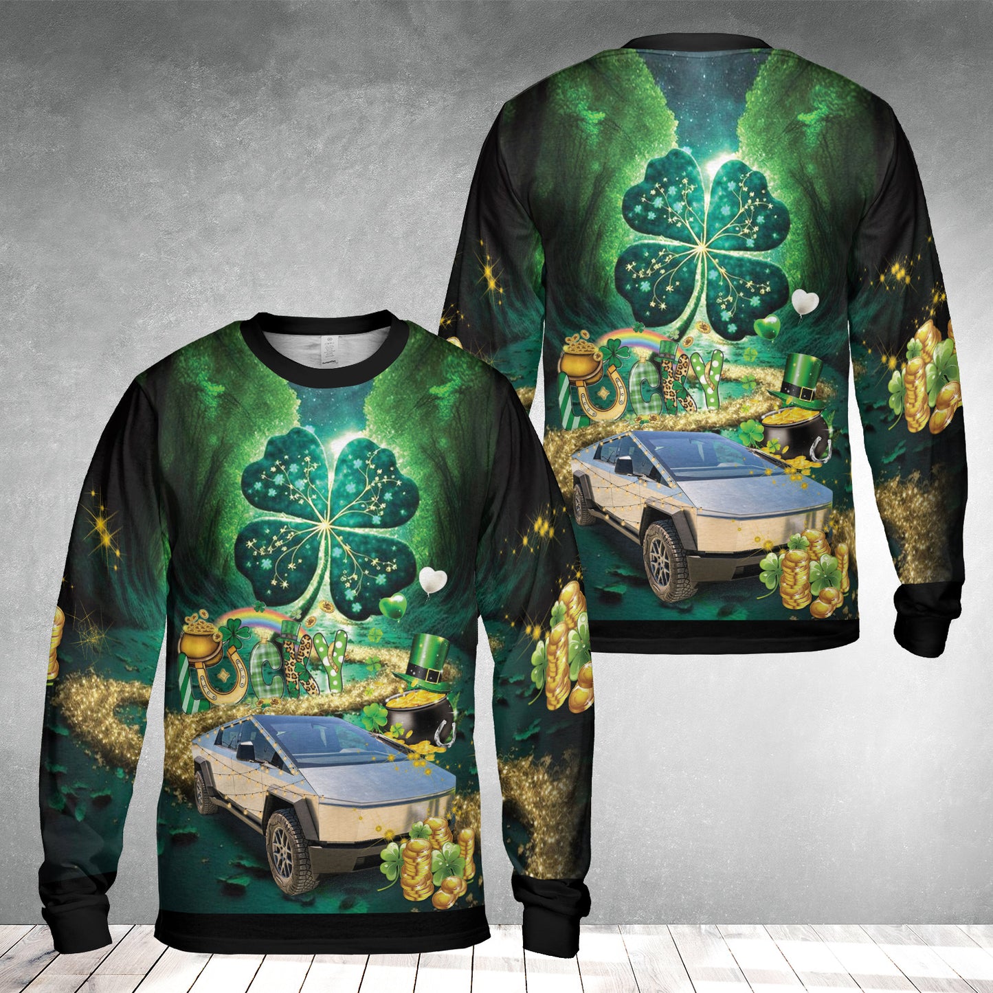 Tesla Cybertruck, St Patrick's Day Long Sleeve Shirt