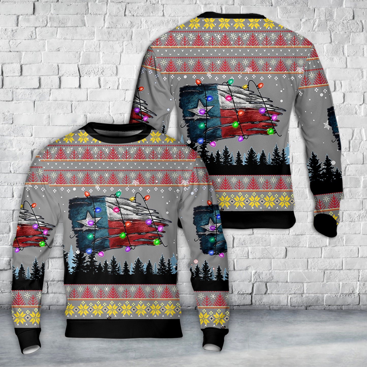 Texas flag Christmas AOP Sweater