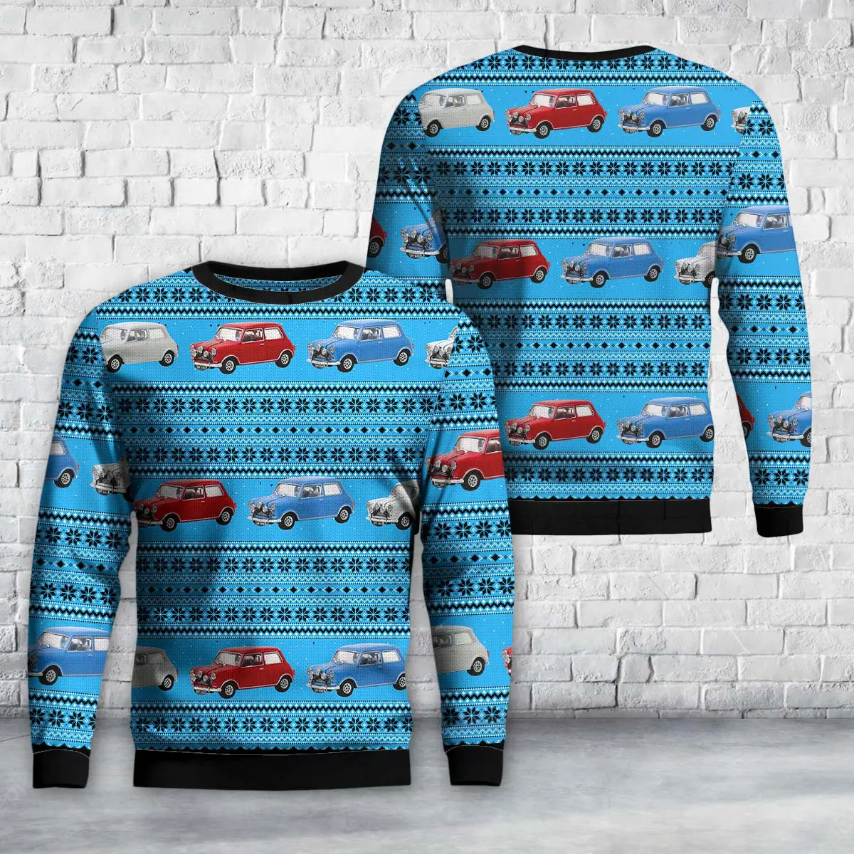 The Italian Job 1967 Austin Mini Cooper S 1275 MKI AOP Christmas Sweater