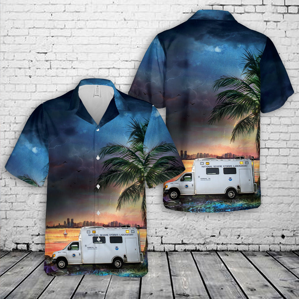 The National Severe Storms Laboratory mobile command truck Hawaiian Shirt