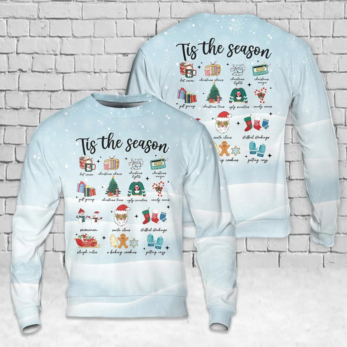 Tis The Season Retro AOP Christmas Sweater