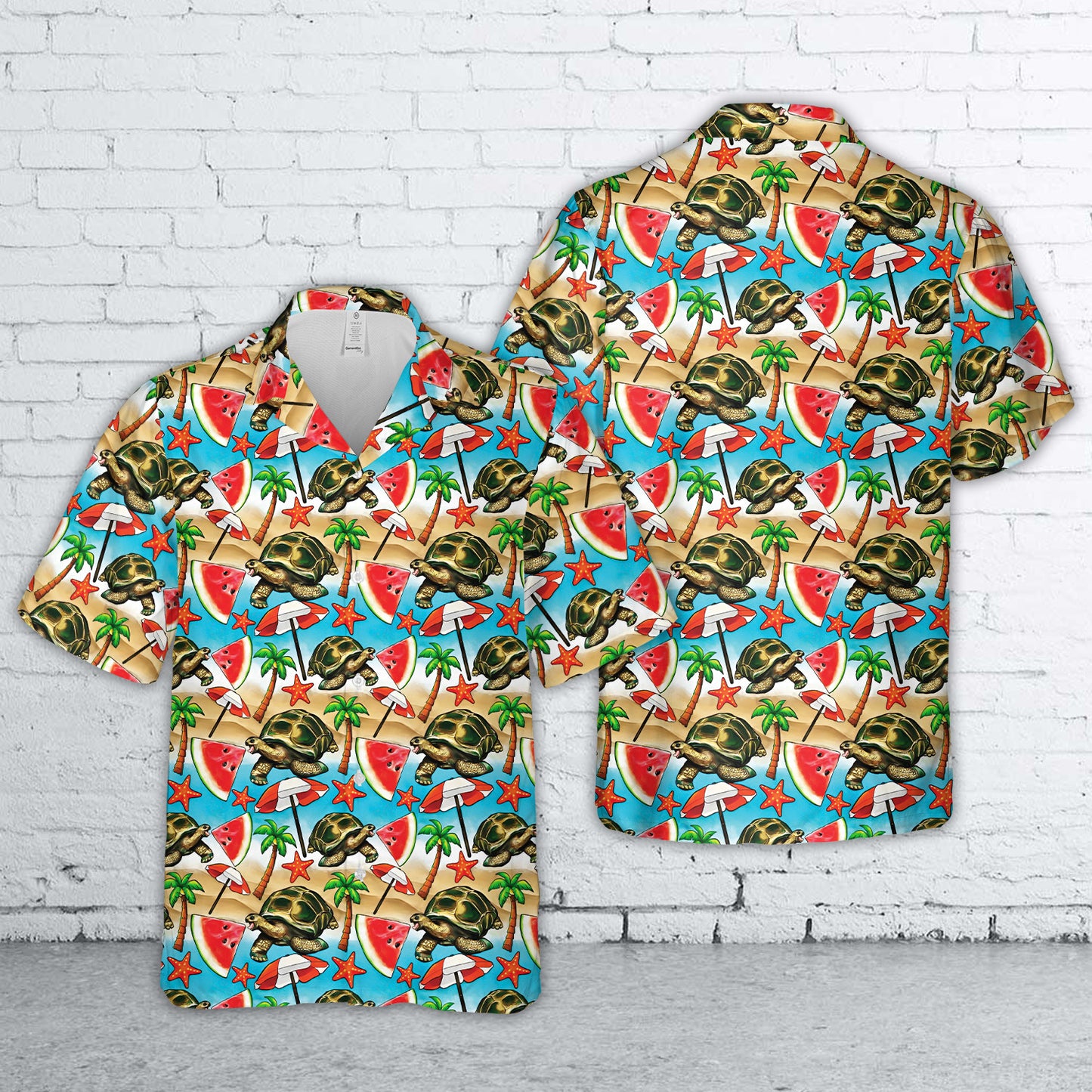 Tortoise Watermelon Beach Hawaiian Shirt