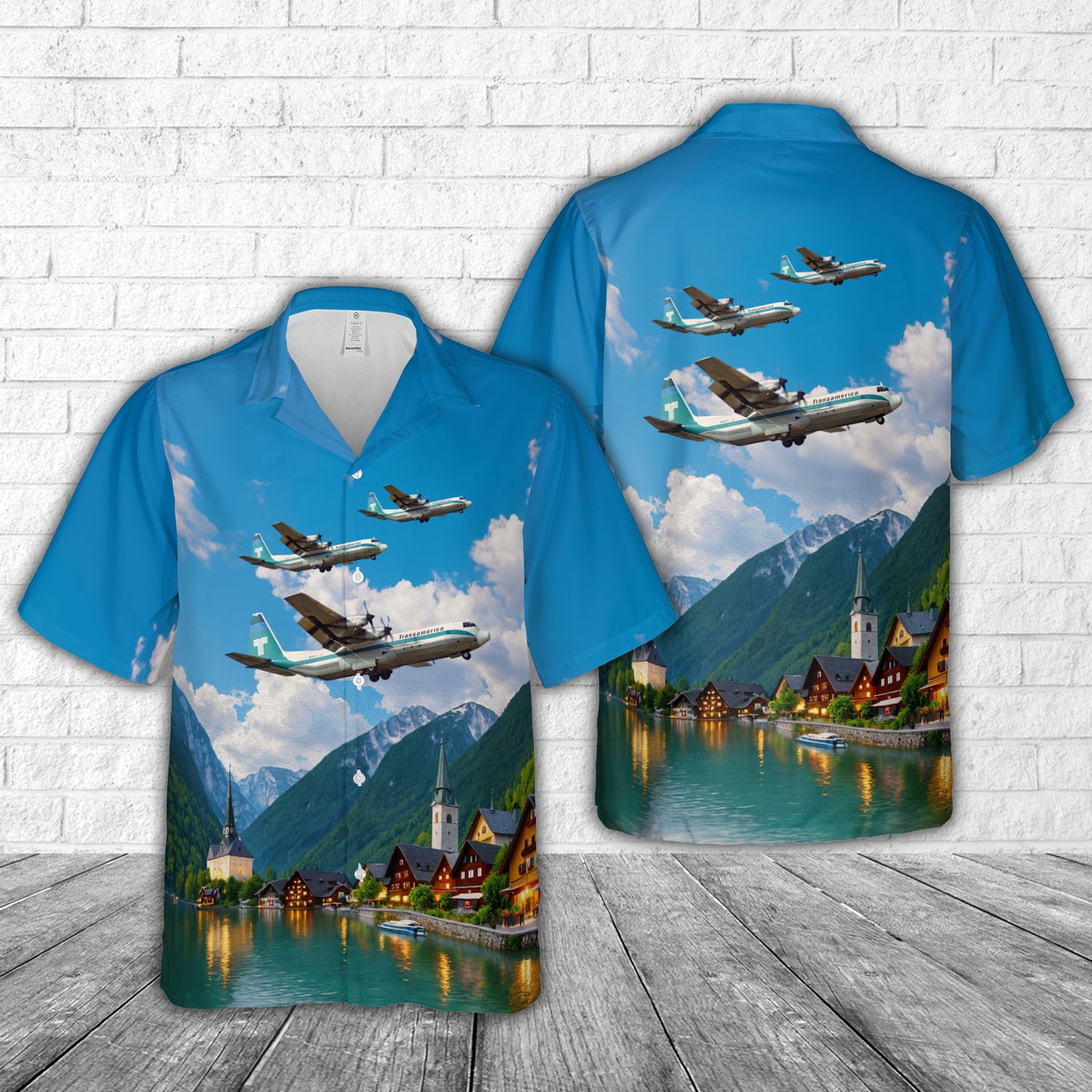Transamerica Airlines Lockheed L-100-30 Hercules (382G) Hawaiian Shirt