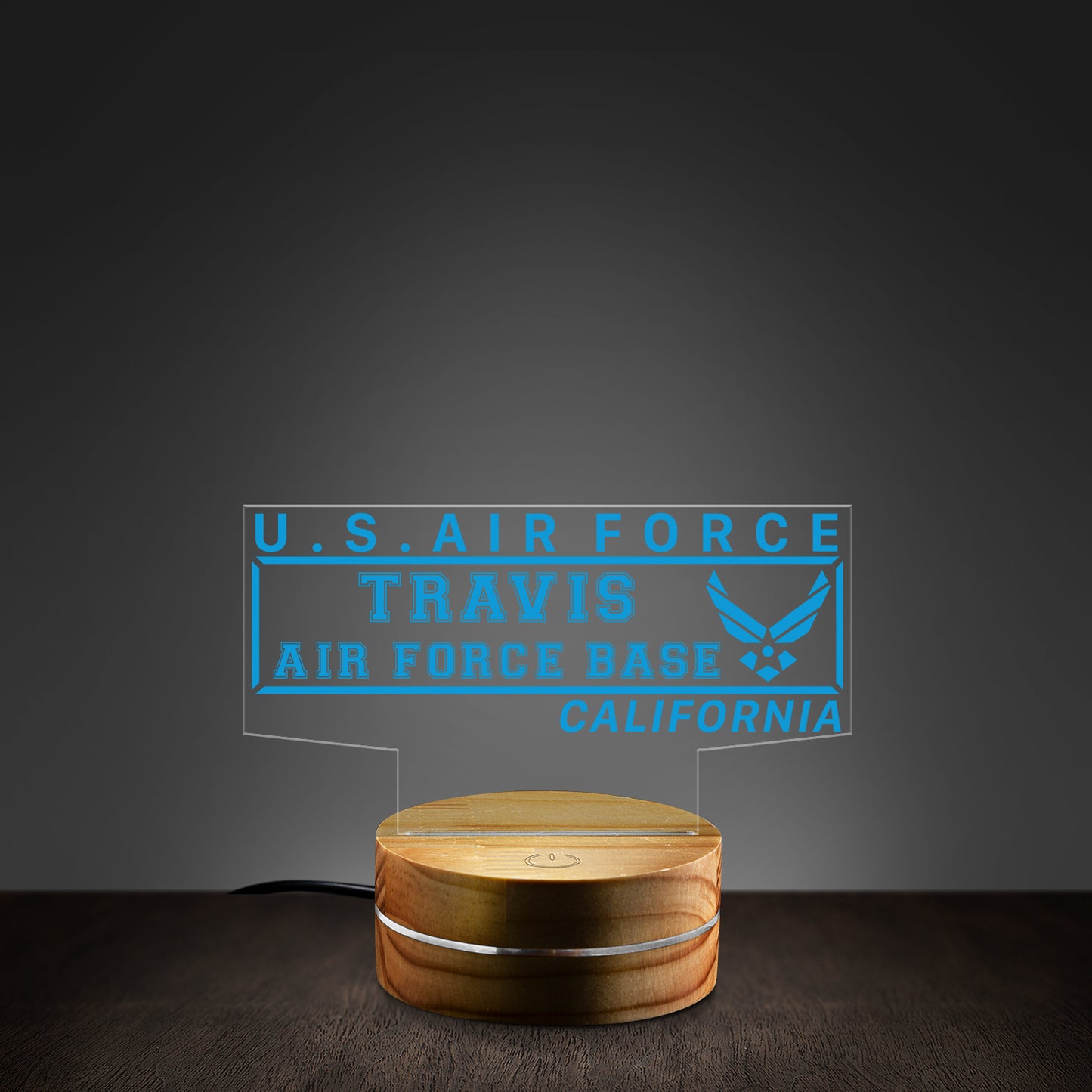 US Air Force Travis Air Force Base Photo Night Light