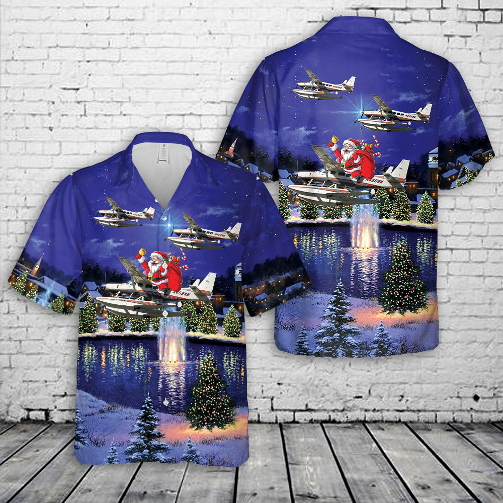 Tropic Ocean Airways Cessna 208 Caravan Christmas Hawaiian Shirt