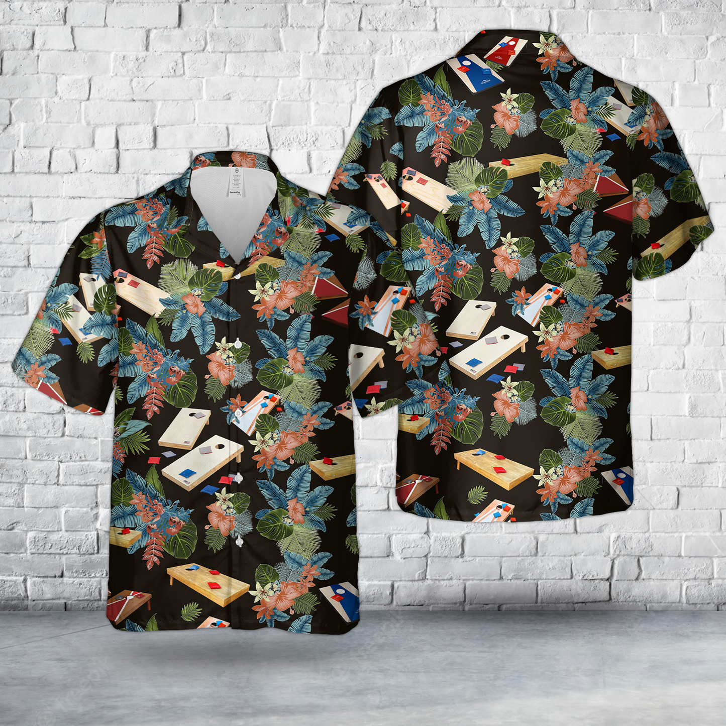 Tropical Cornhole Hawaiian Shirt