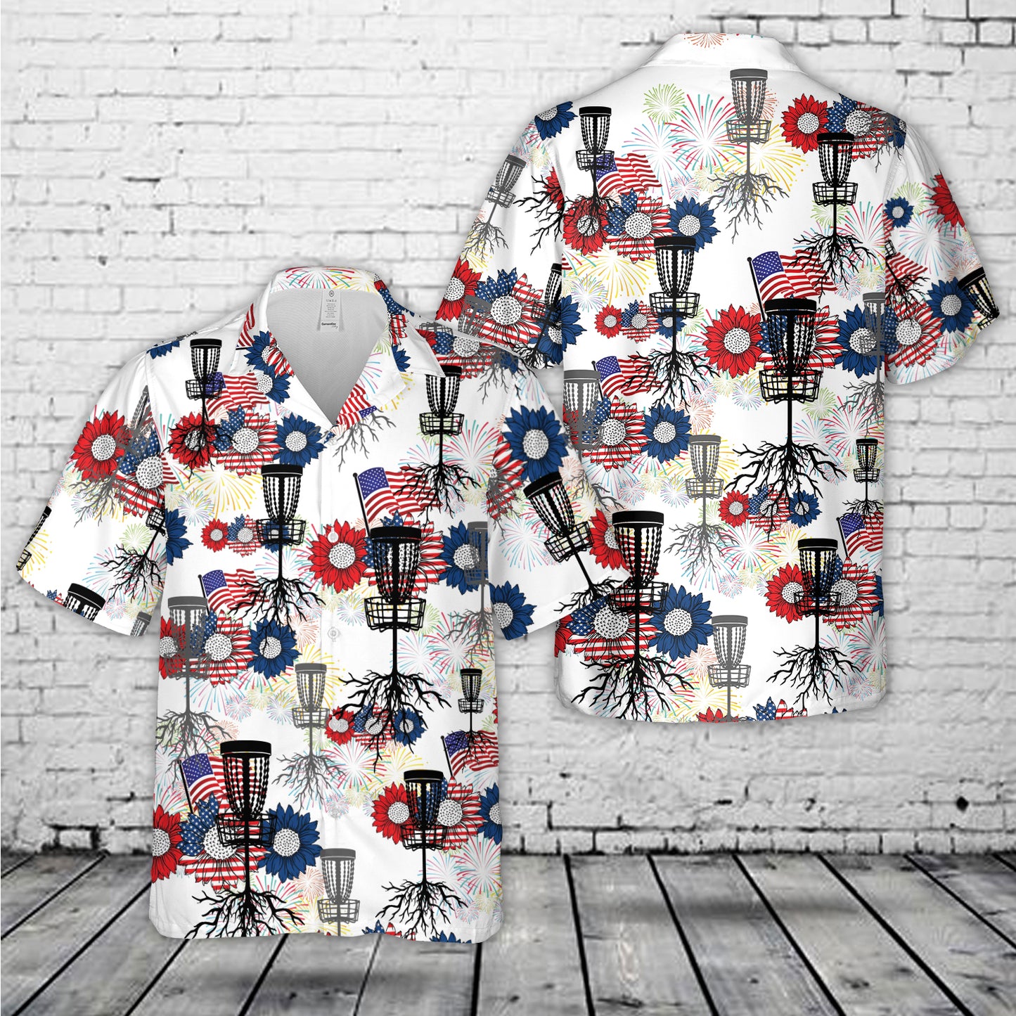 Tropical Disc Golf, 4th Of July Hawaiian Shirt