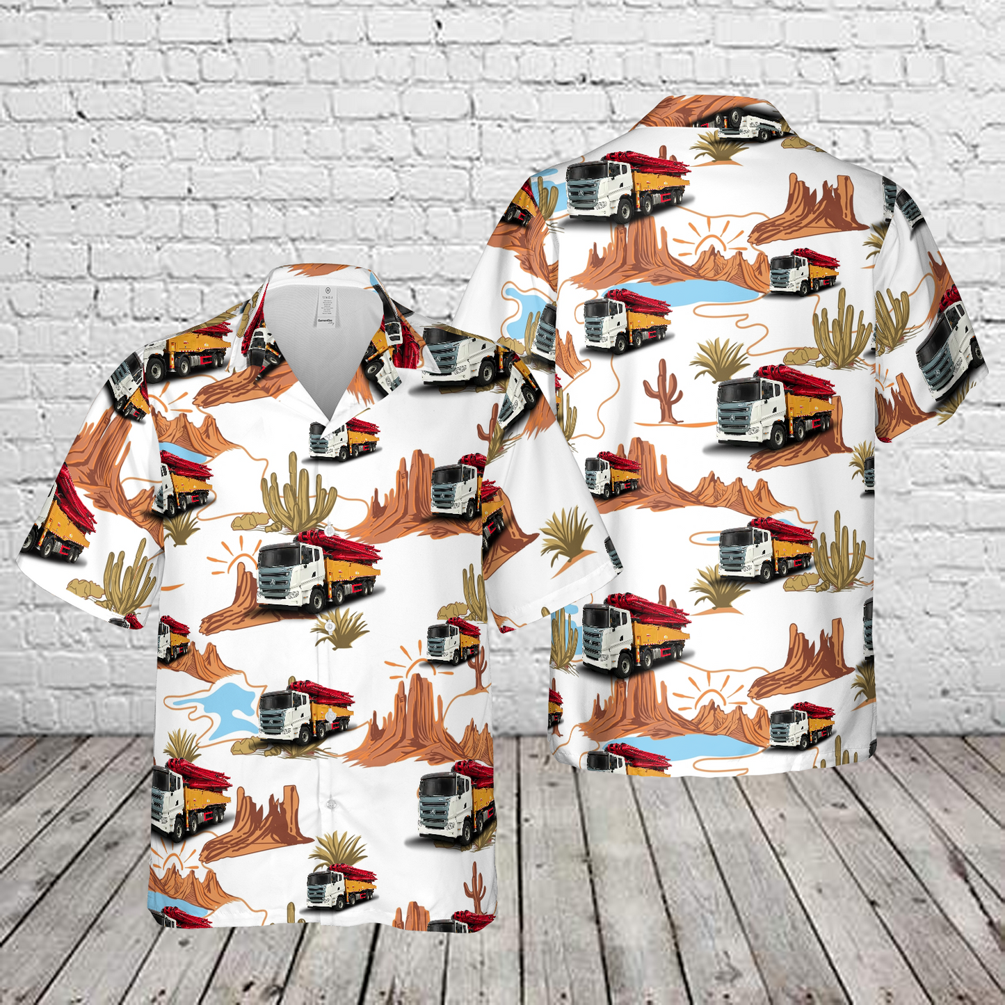 Truck-Mounted Concrete Pump Hawaiian Shirt