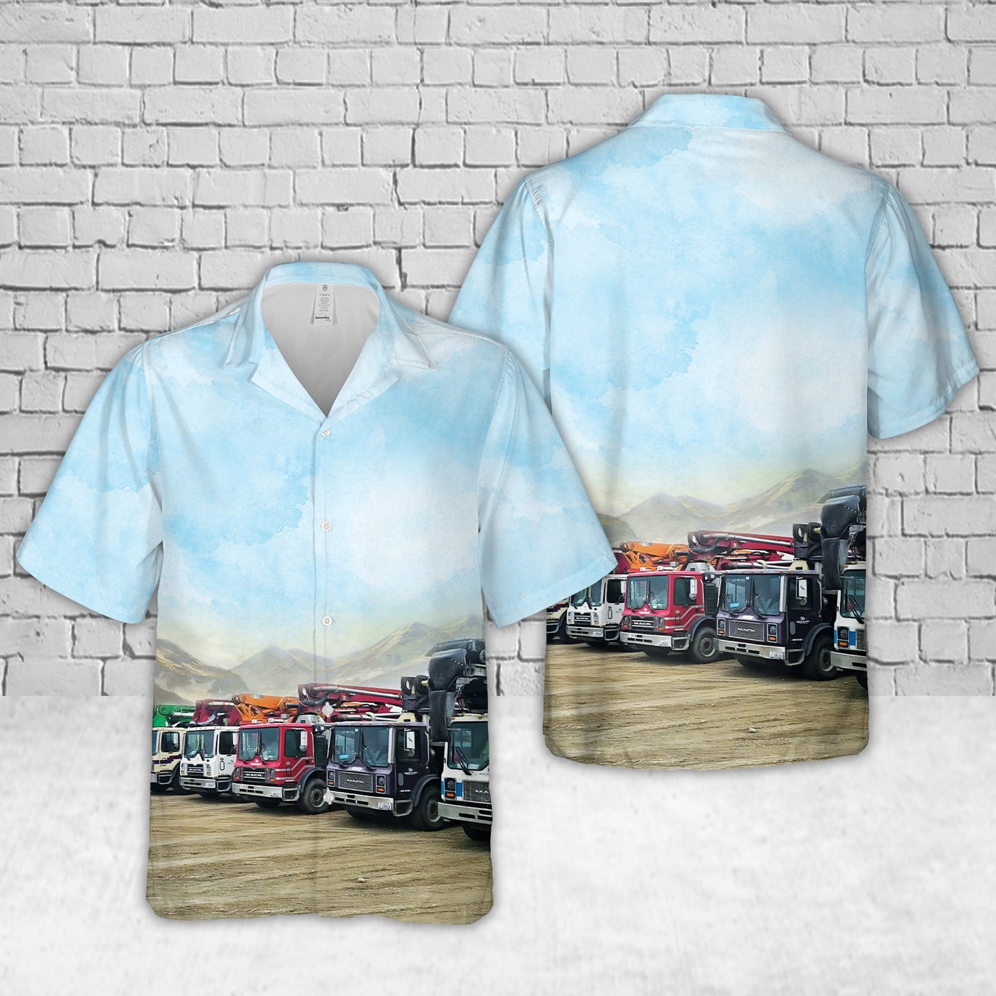 Concrete Pump Truck Hawaiian Shirt