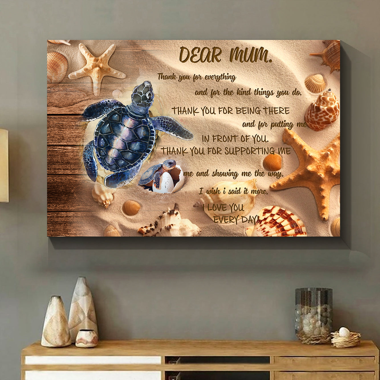 Turtle Mother's Day Canvas