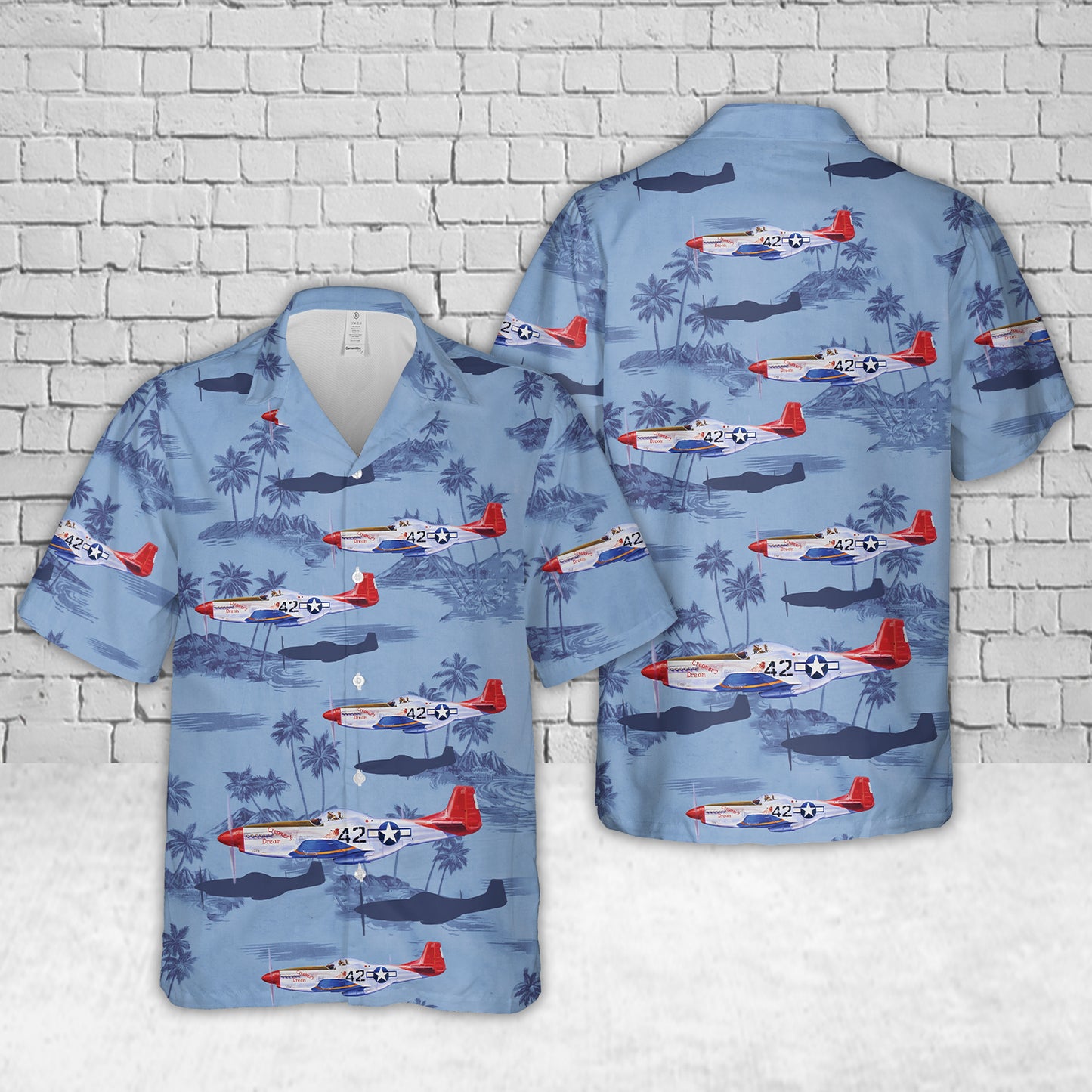 Tuskegee Airman Benjamin O. Davis Jr. P-51 Mustang Hawaiian Shirt