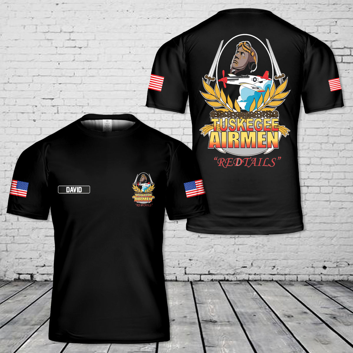 Custom Name Tuskegee Airmen 3D T-Shirt