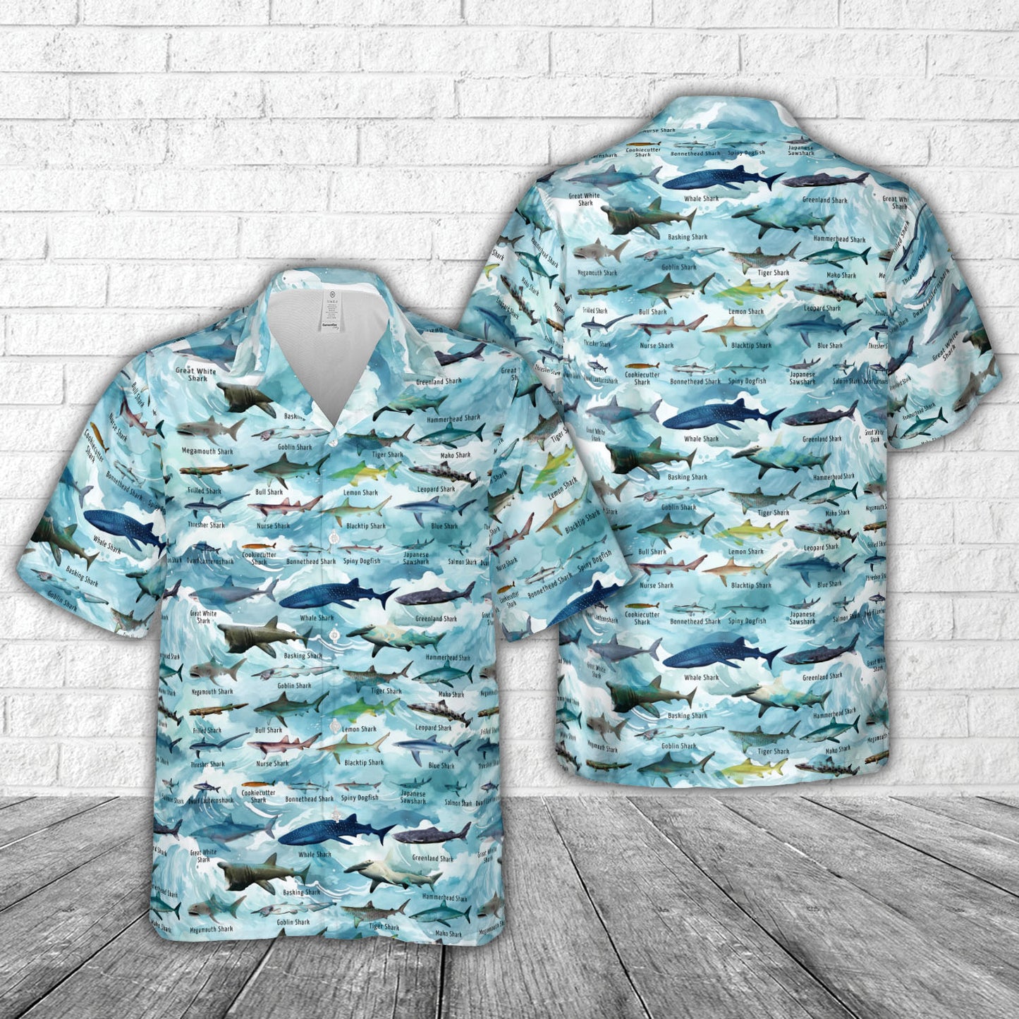 Types Of Sharks Hawaiian Shirt