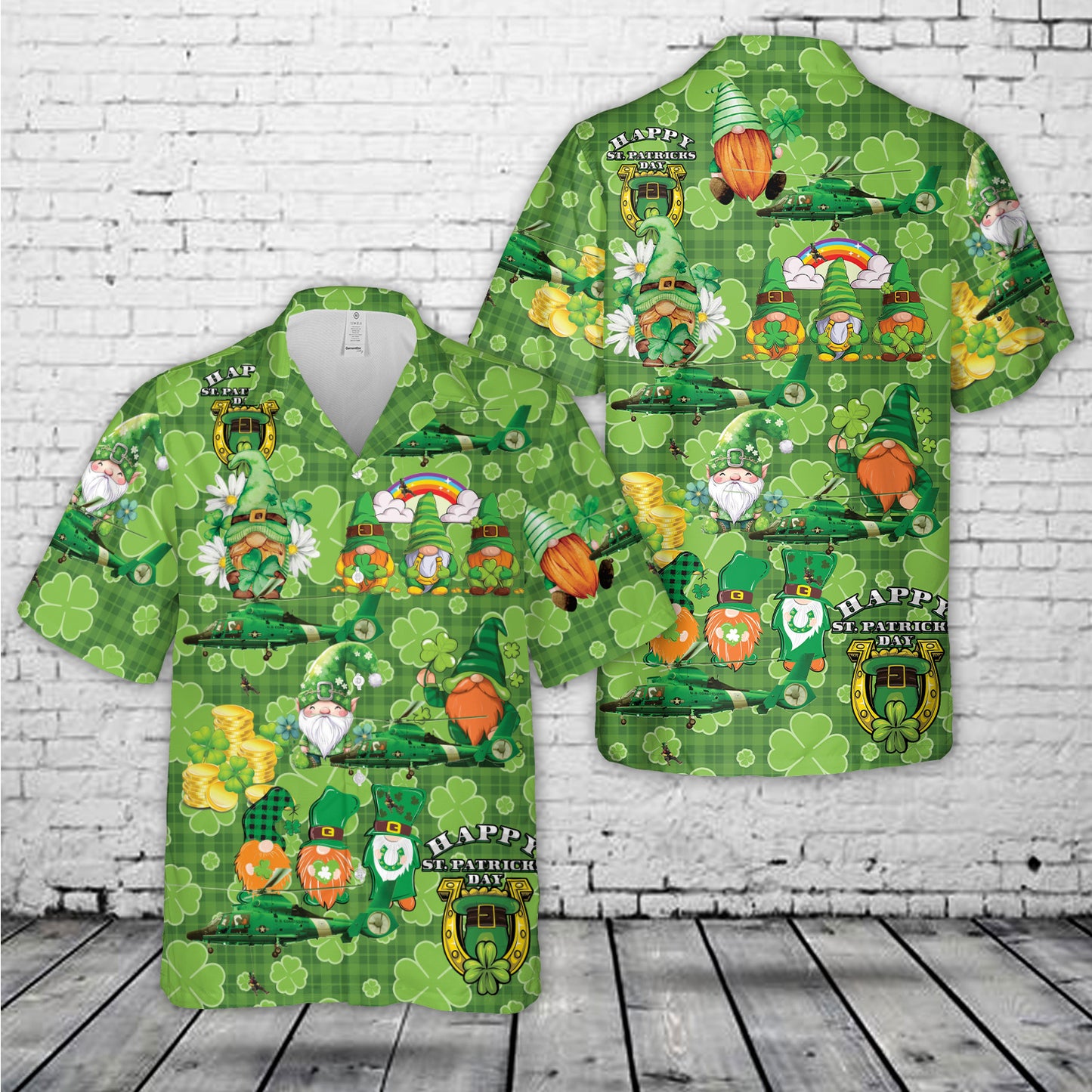 U.S. Coast Guard Heartland St Patrick's Day Hawaiian Shirt
