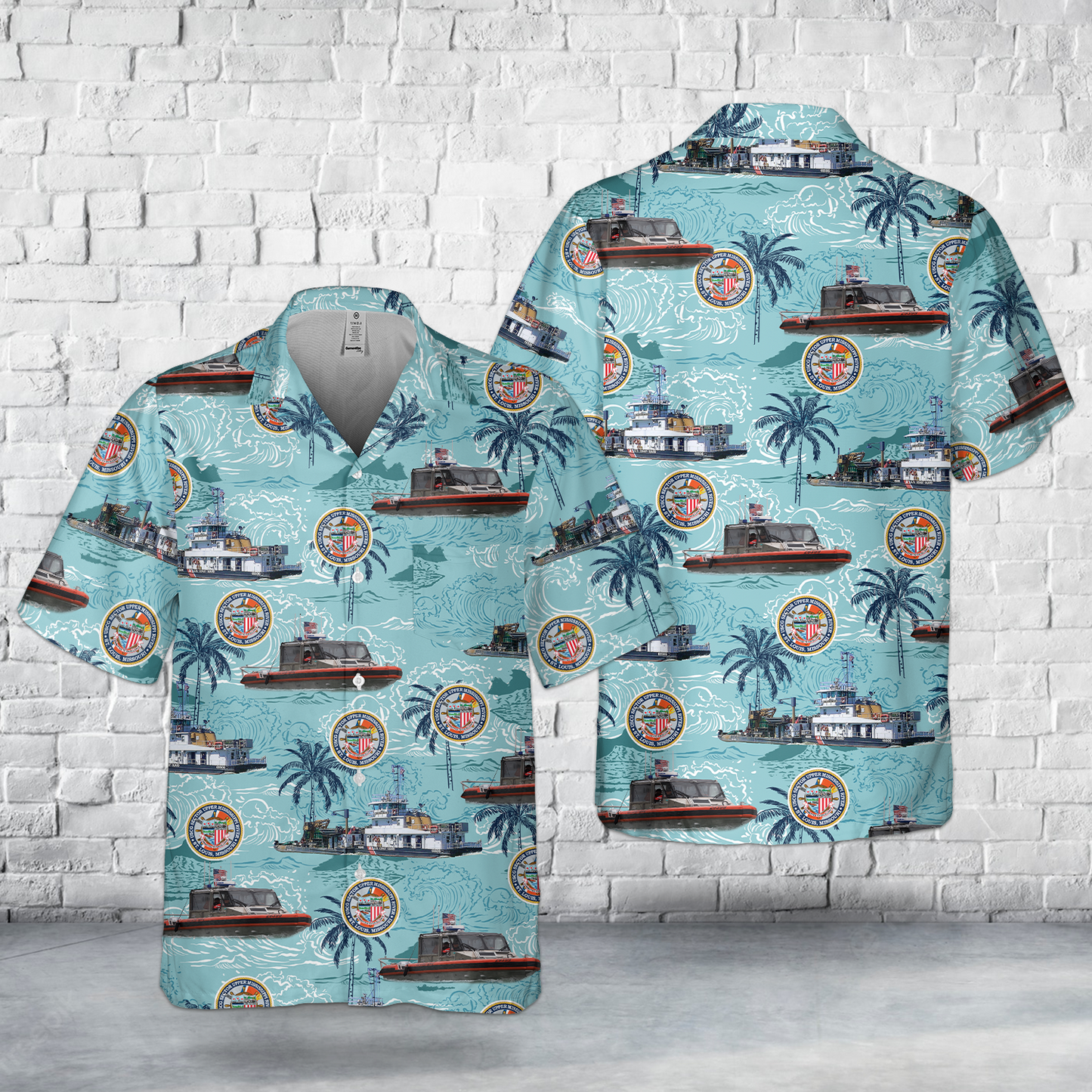 U.S. Coast Guard Sector Upper Mississippi River Pocket Hawaiian Shirt