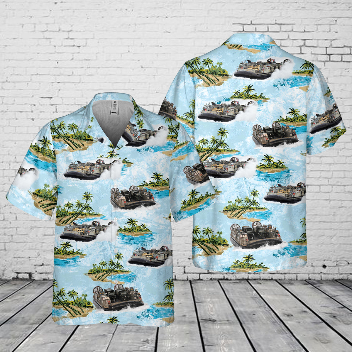 U.S Navy Landing Craft Air Cushion Pocket Hawaiian Shirt