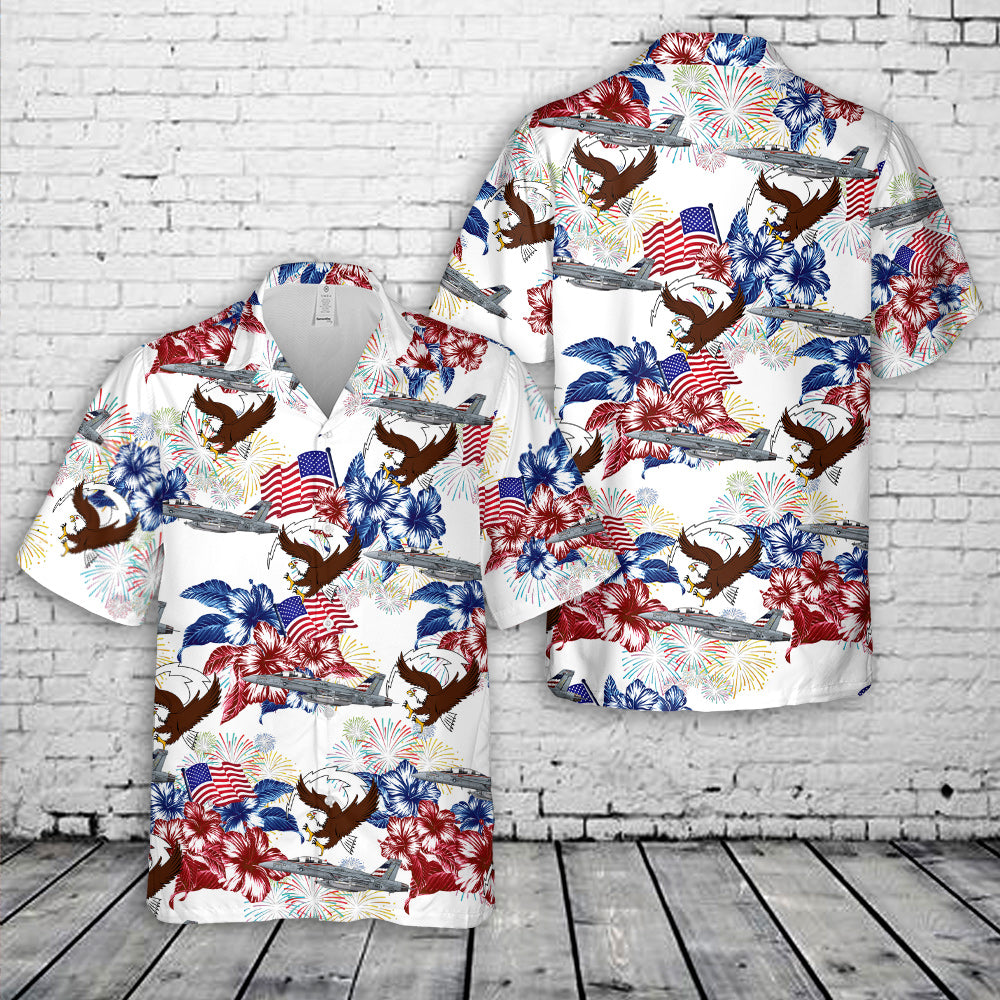 US Navy VAQ-140 Patriots EA-18G, 4th Of July Hawaiian Shirt