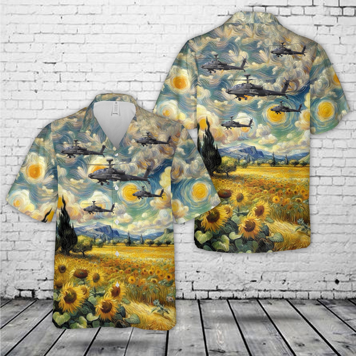 UK Army Air Corps Westland WAH-64D Apache Longbow Hawaiian Shirt