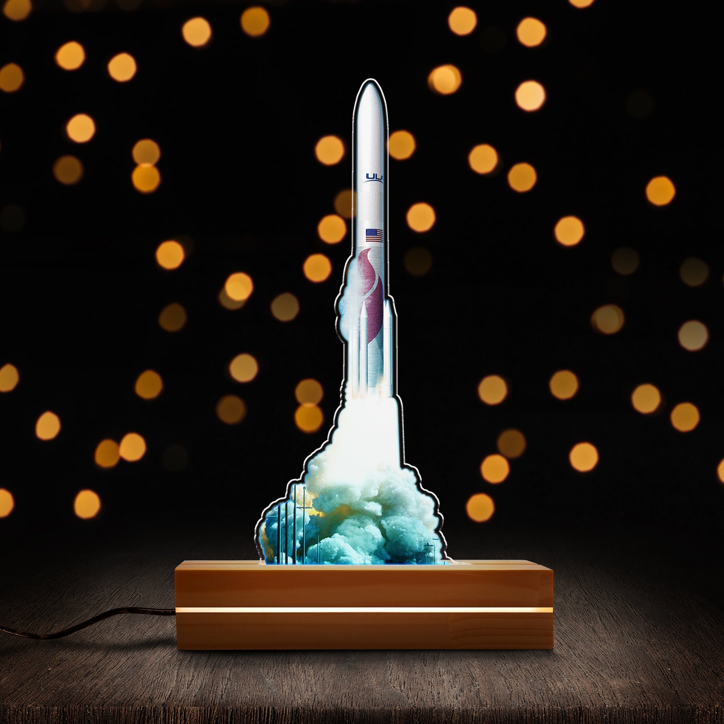 ULA Vulcan Centaur United Launch Alliance Rocket Custom Shape Photo Night Light