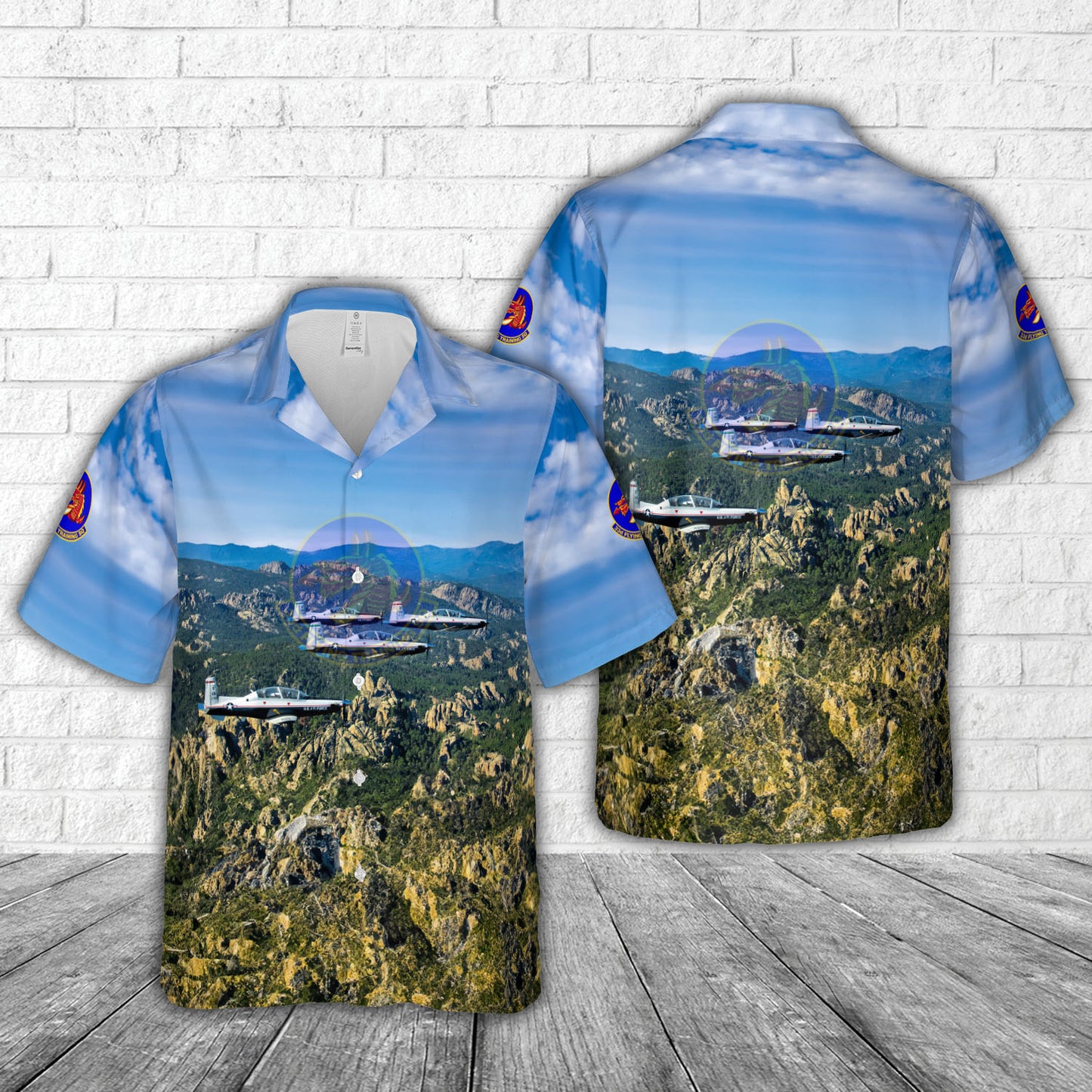 USAF 33rd Flying Training Squadron Beechcraft T-6 Texan II Hawaiian Shirt